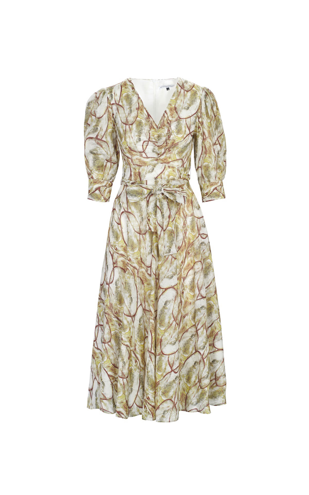 Long printed dress A dolfo Dominguez outlet barcleona la roca village