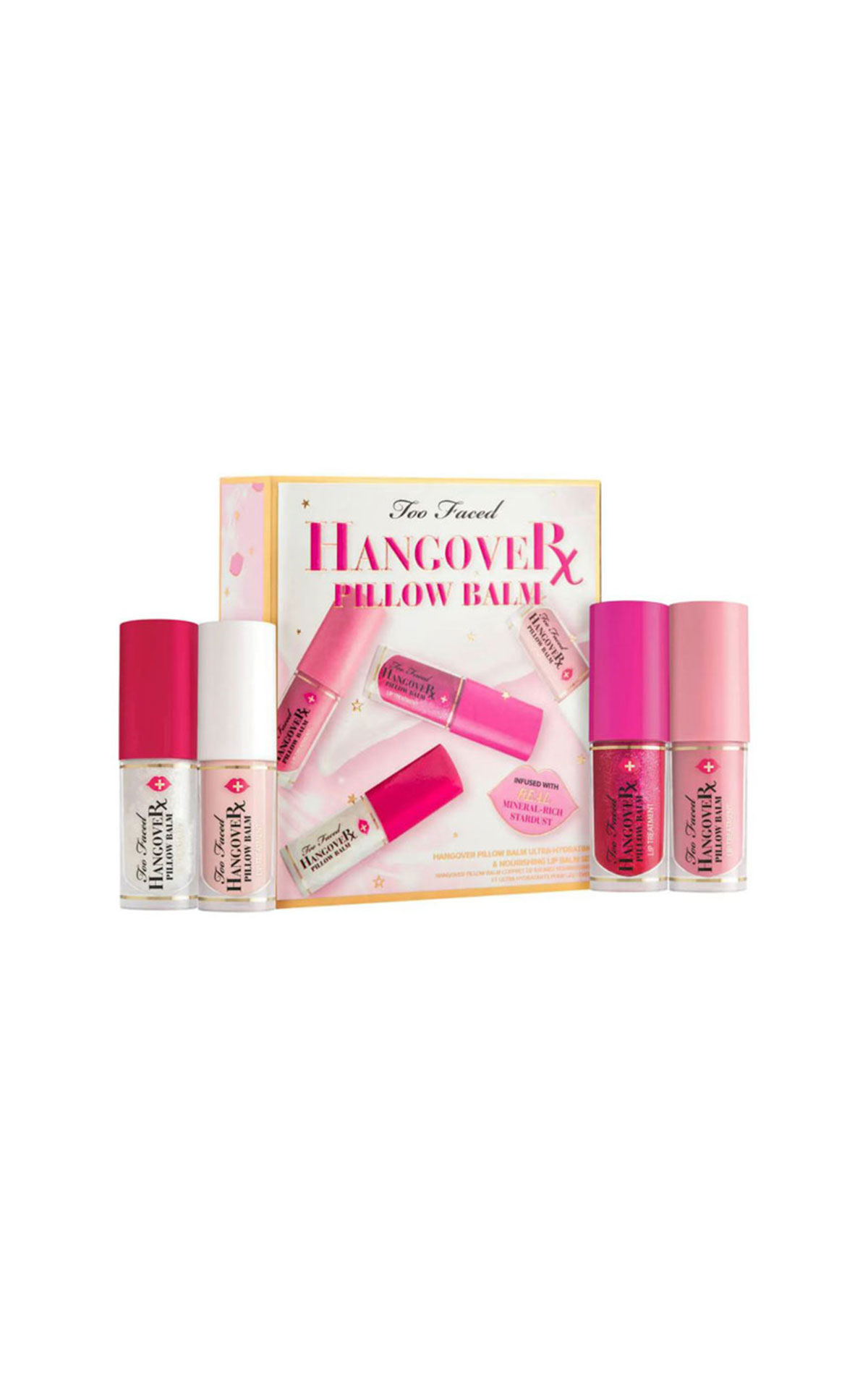 The Cosmetics Company Store Too Faced hangover pillow balm ultra-hydrating & nourishing lip balm set from Bicester Village
