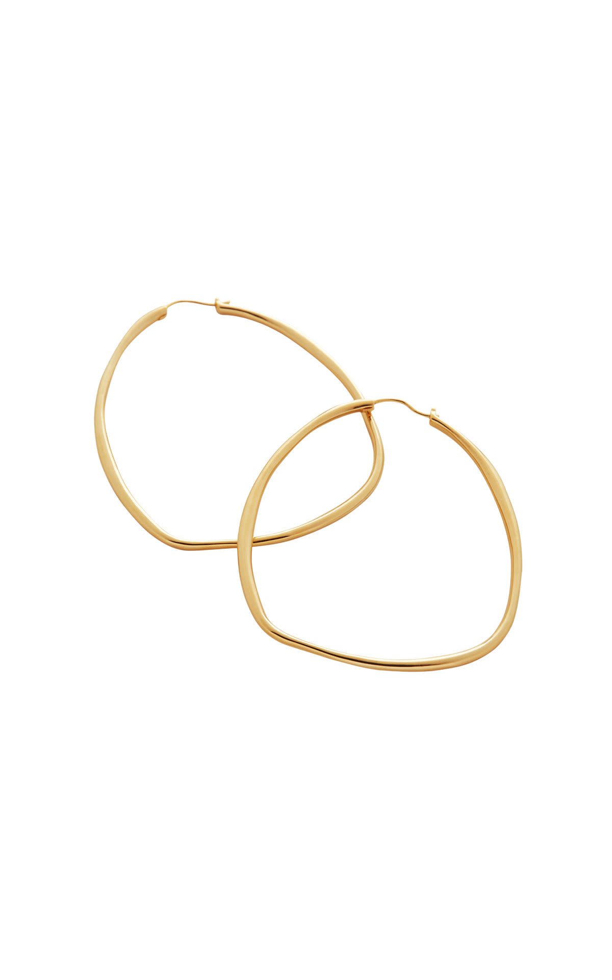 Monica Vinader 18k Gold Vermeil Nura Reef Slim Large Hoop Earrings from Bicester Village