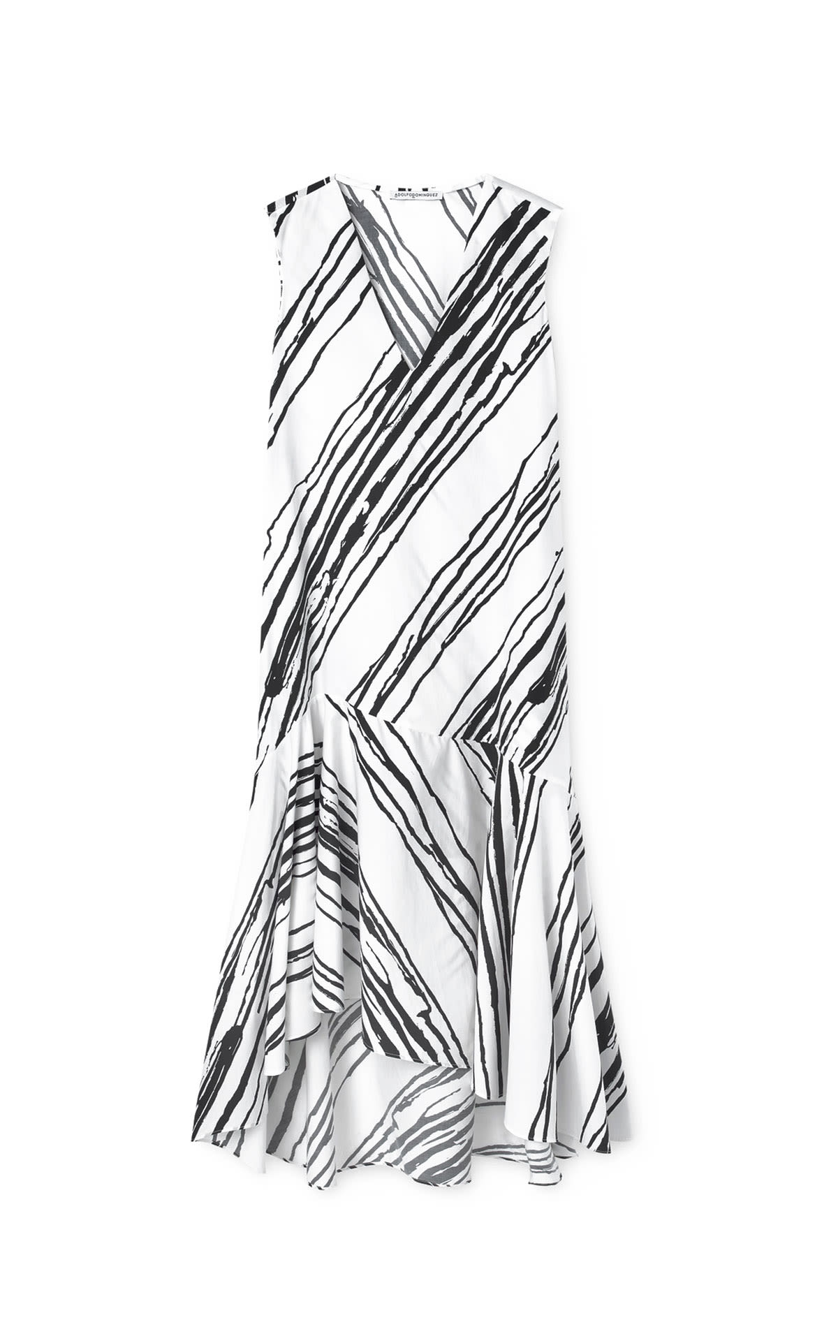 White striped print dress Dominguez