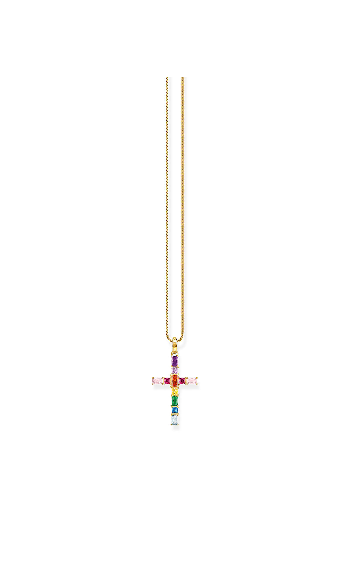 Cross pendant with colored diamonds Thomas Sabo