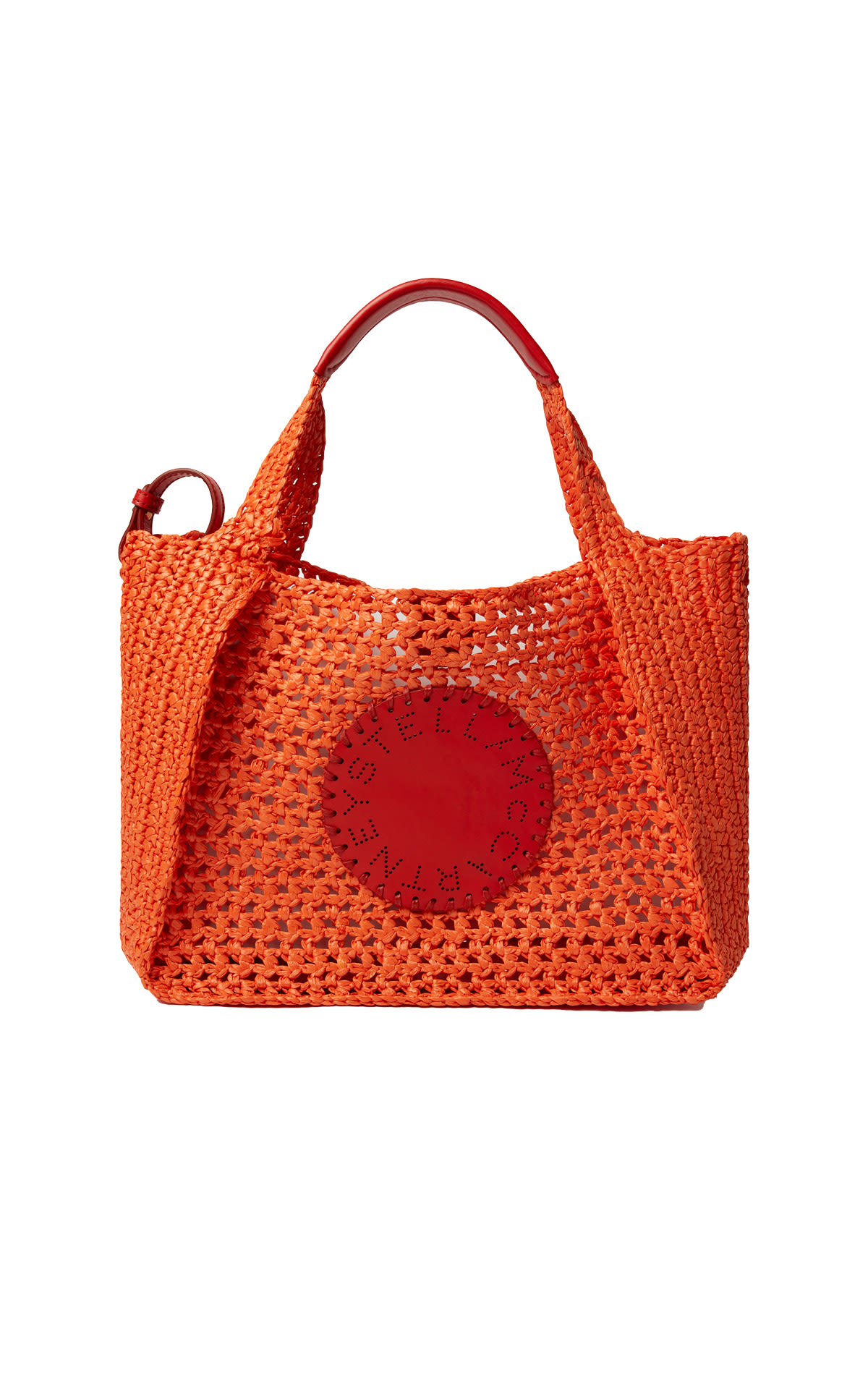 Stella McCartney Faux leather and crochet cotton bag
