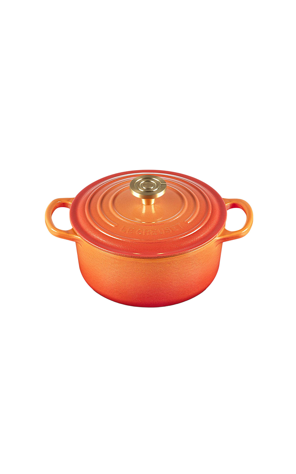 Le Creuset Flamme Dorée Round 20cm casserole from Bicester Village