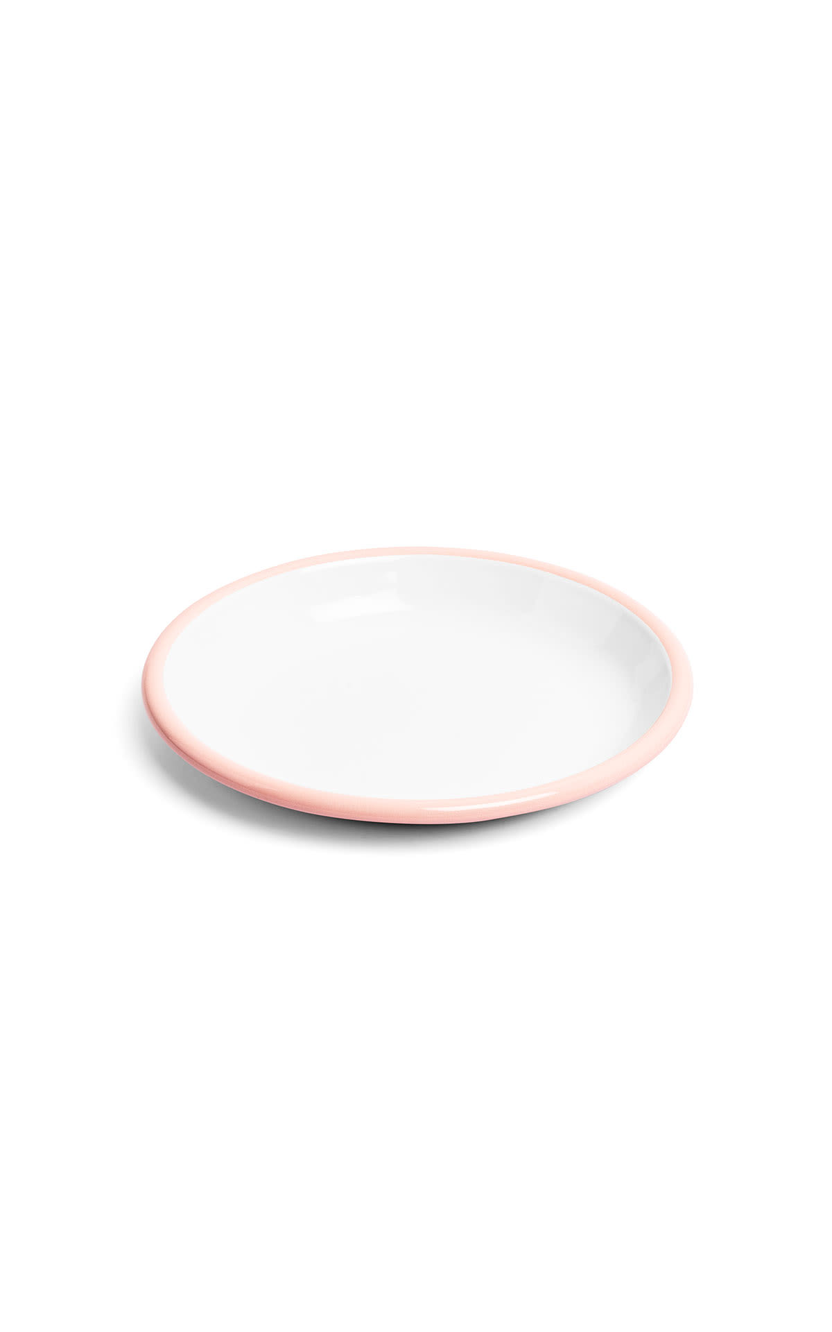 Bamford White pink enamel plate from Bicester Village