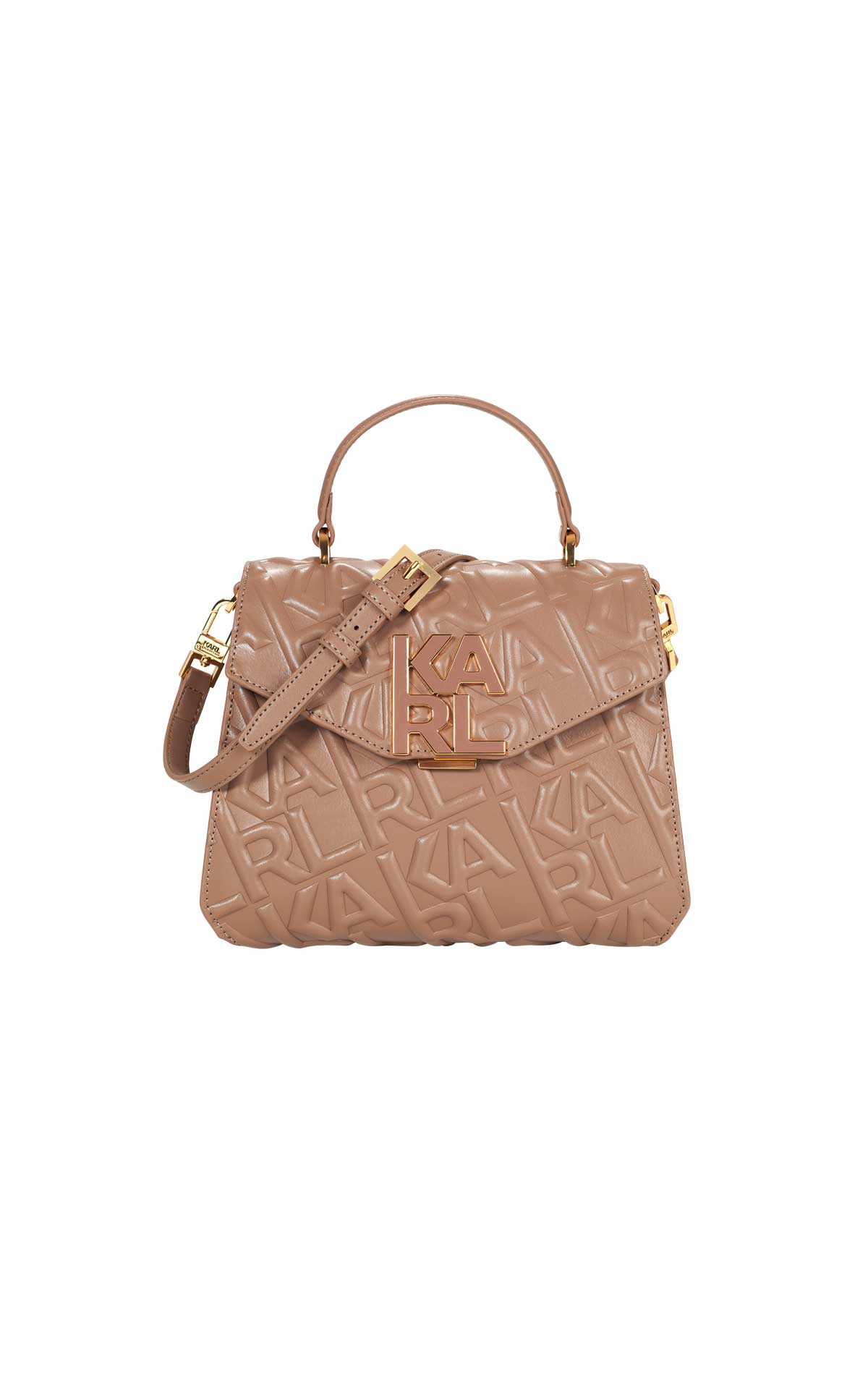 Bolso mano con grabado de la firma karl lagerfeld outlet barcelona la roca village