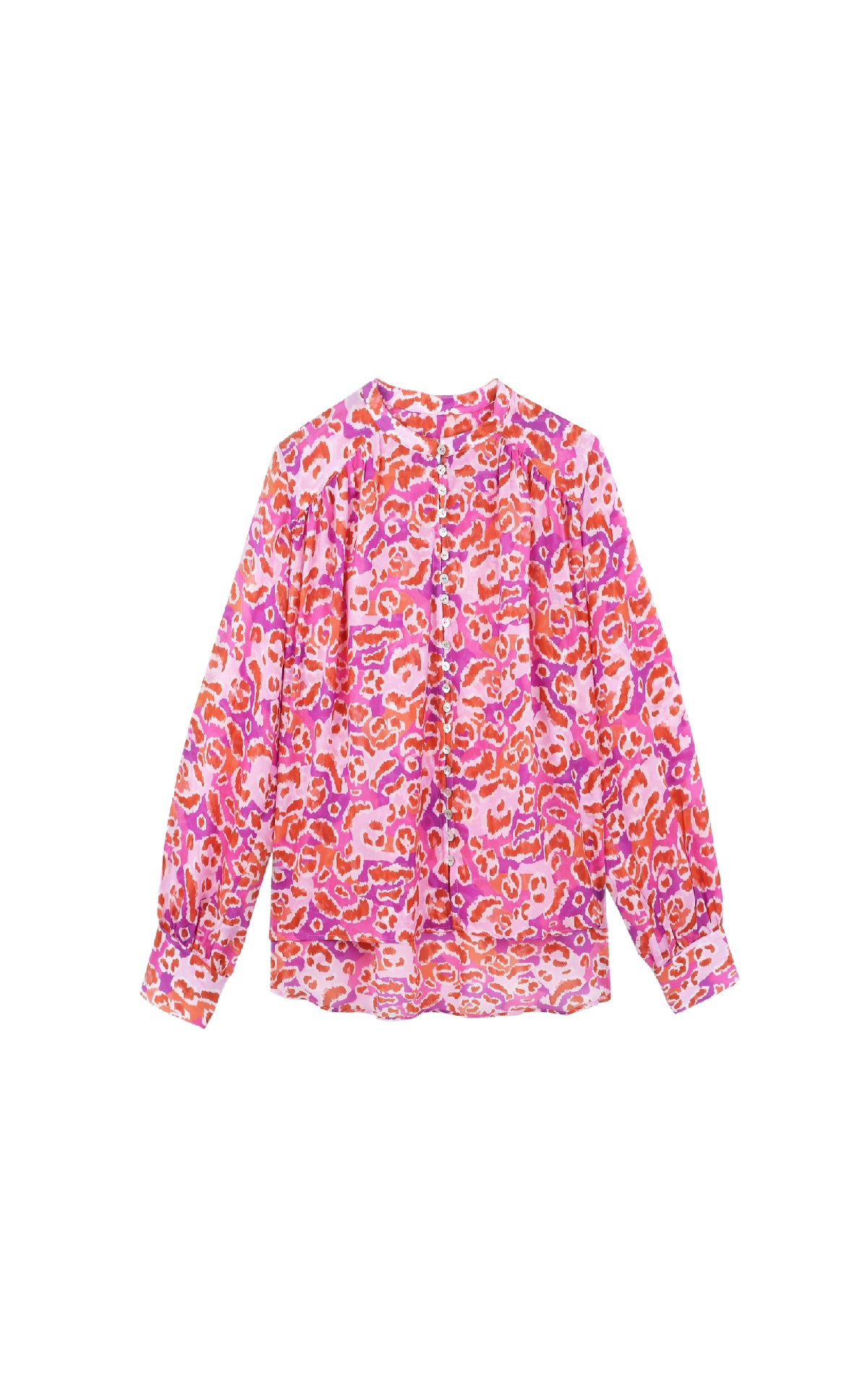 Pink printed blouse scalpers woman outlet madrid las rozas village