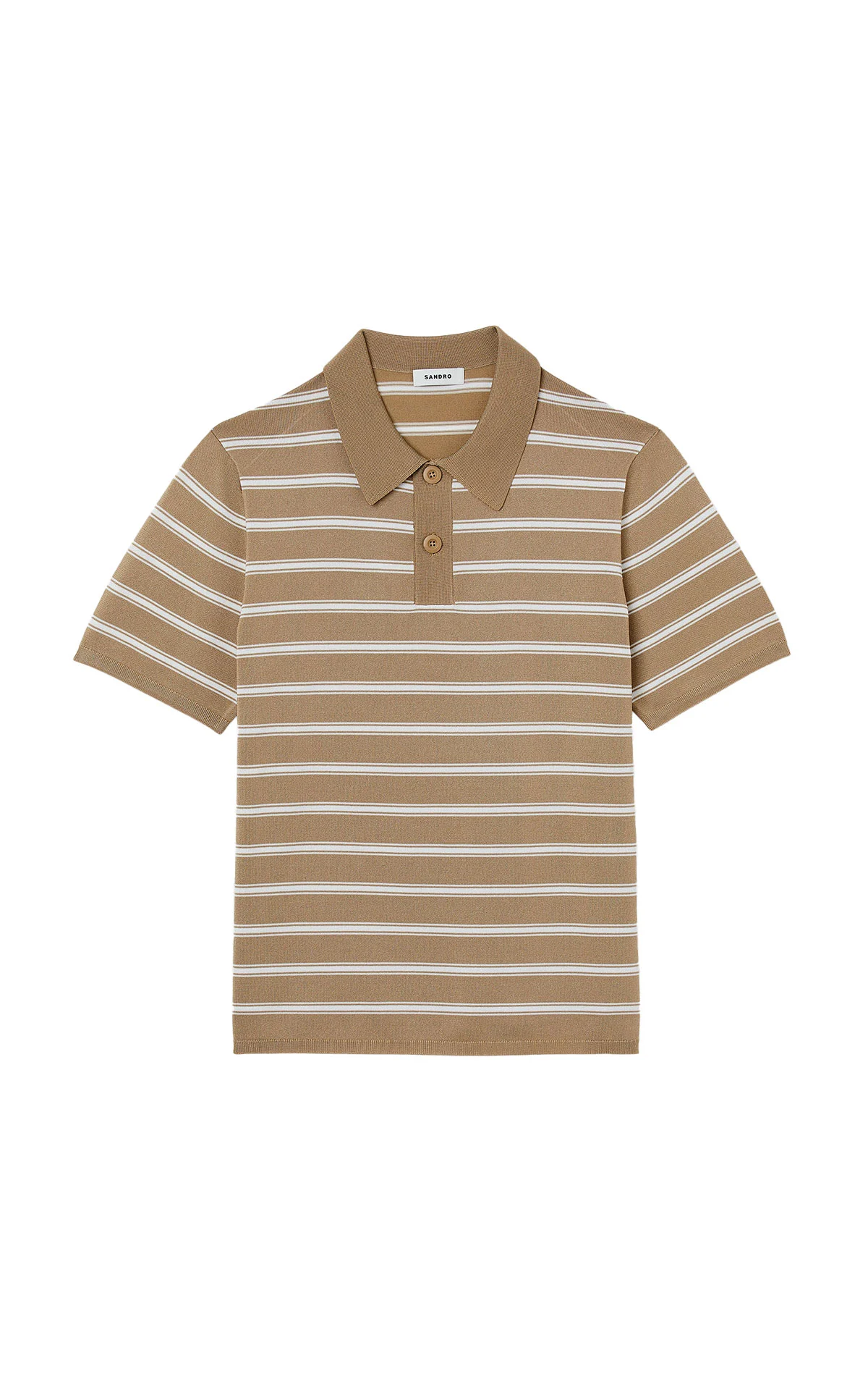 Polo marrón a rayas Sandro outlet madrid las rozas village