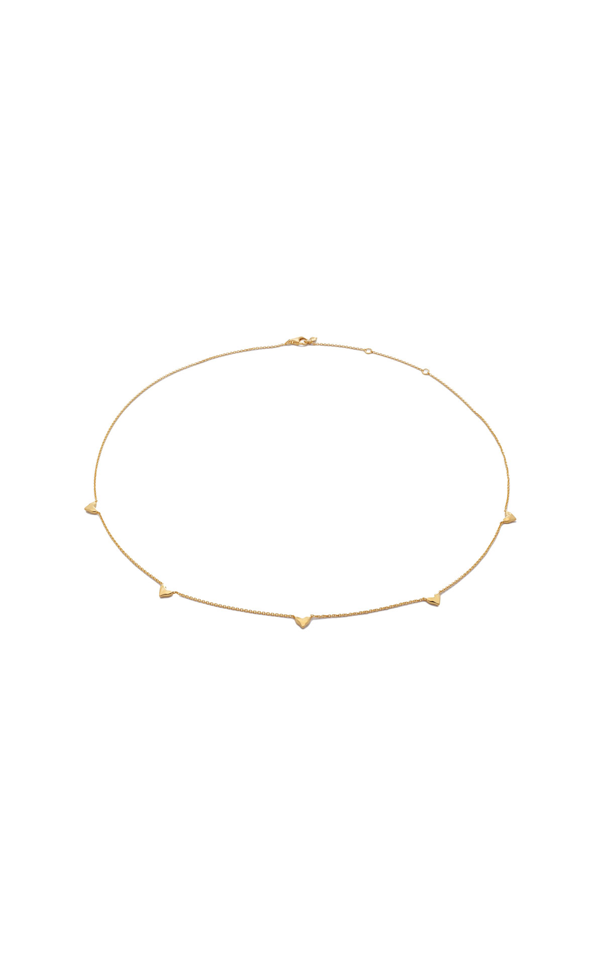 Monica Vinader 18K Gold Vermeil Heart Station Chain Necklace from Bicester Village