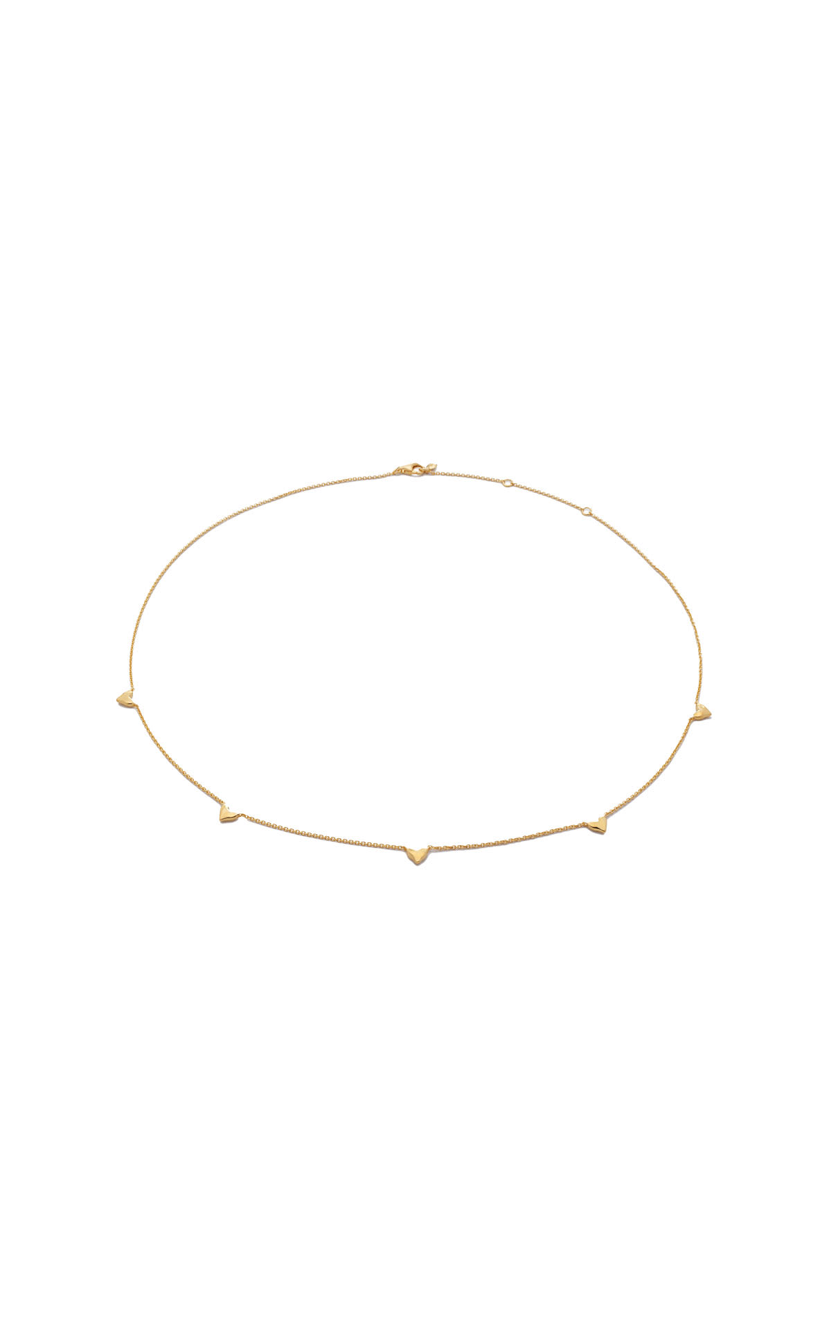 Monica Vinader 18K Gold Vermeil Heart Station Chain Necklace from Bicester Village