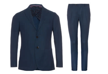 Etro Blue suit from Bicester Village