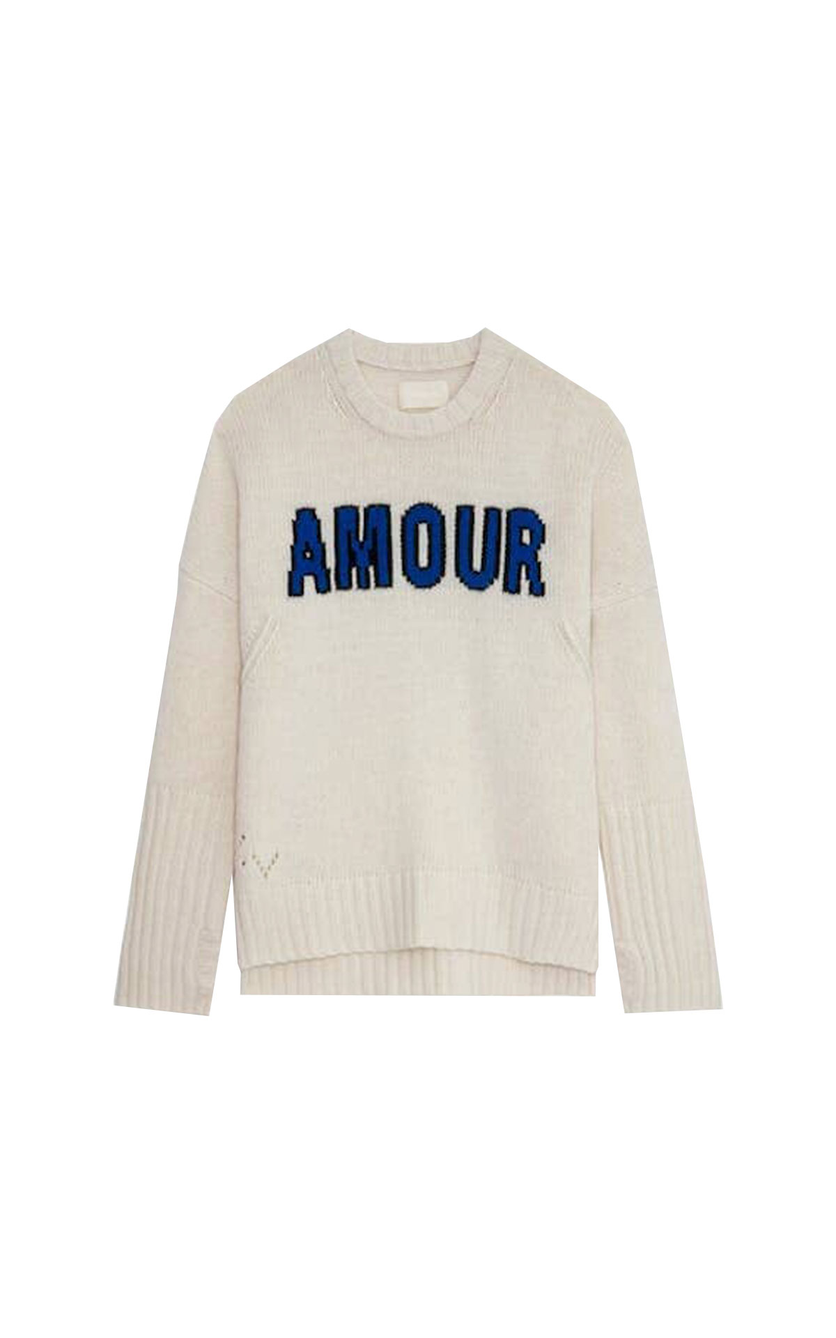 Amour white knitted sweater Zadig & Voltiare outlet barcelona la roca village