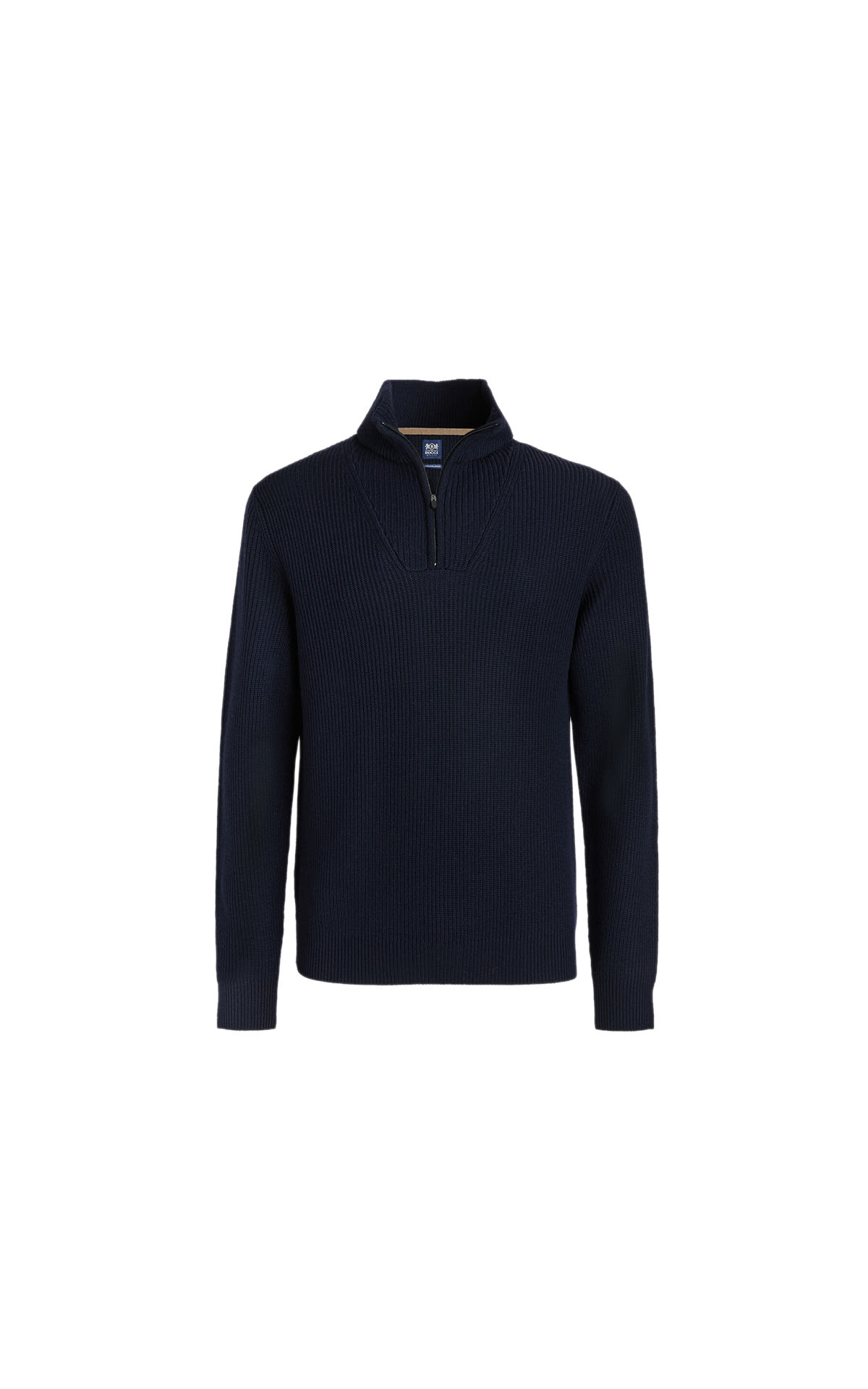 Boggi Maglione collo alto con zip blu