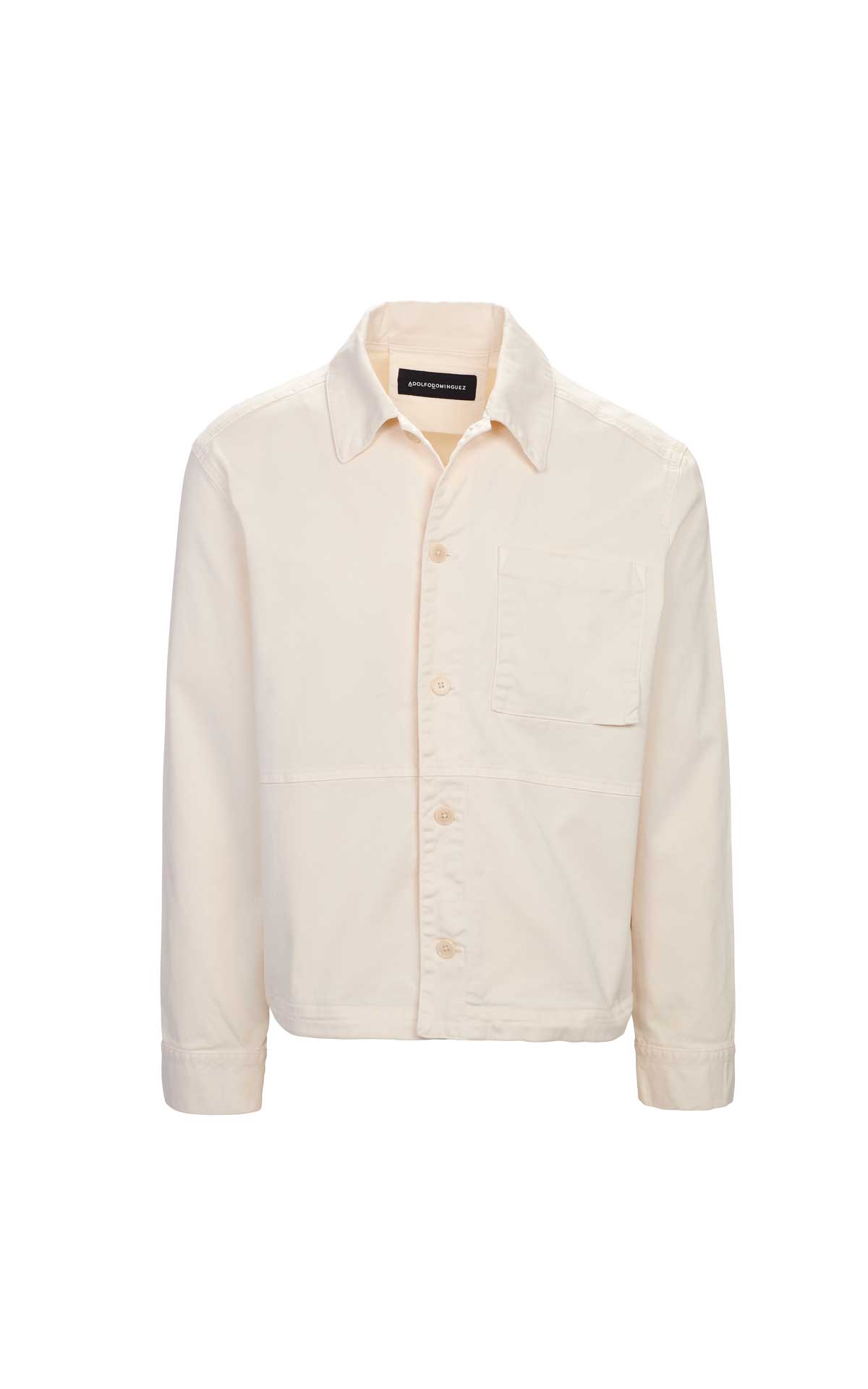 Beige overshirt adolfo dominguez outlet barcelona la roca village