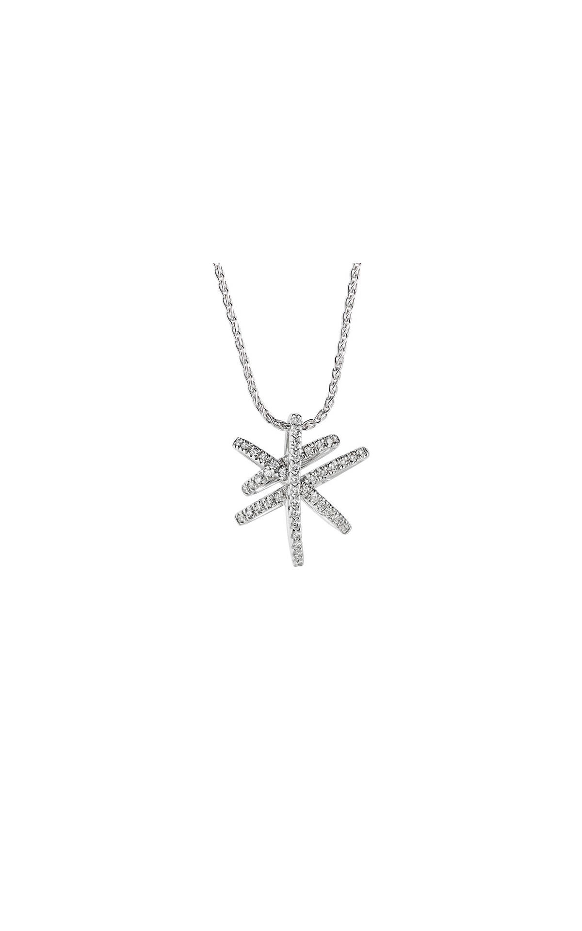 ALFIERI & ST. JOHN | Luxury Zone White gold bow pendant with diamonds