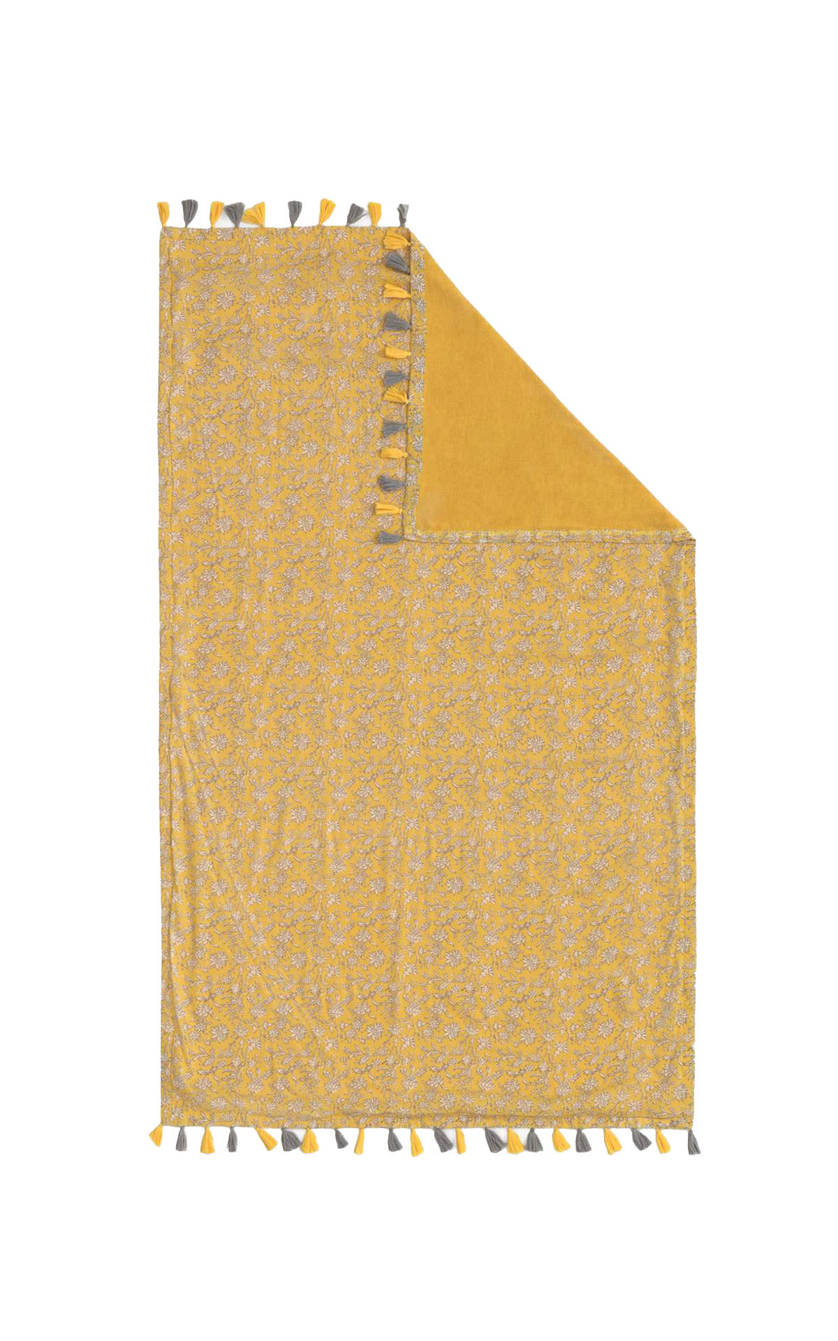 Printed yellow towel Textura