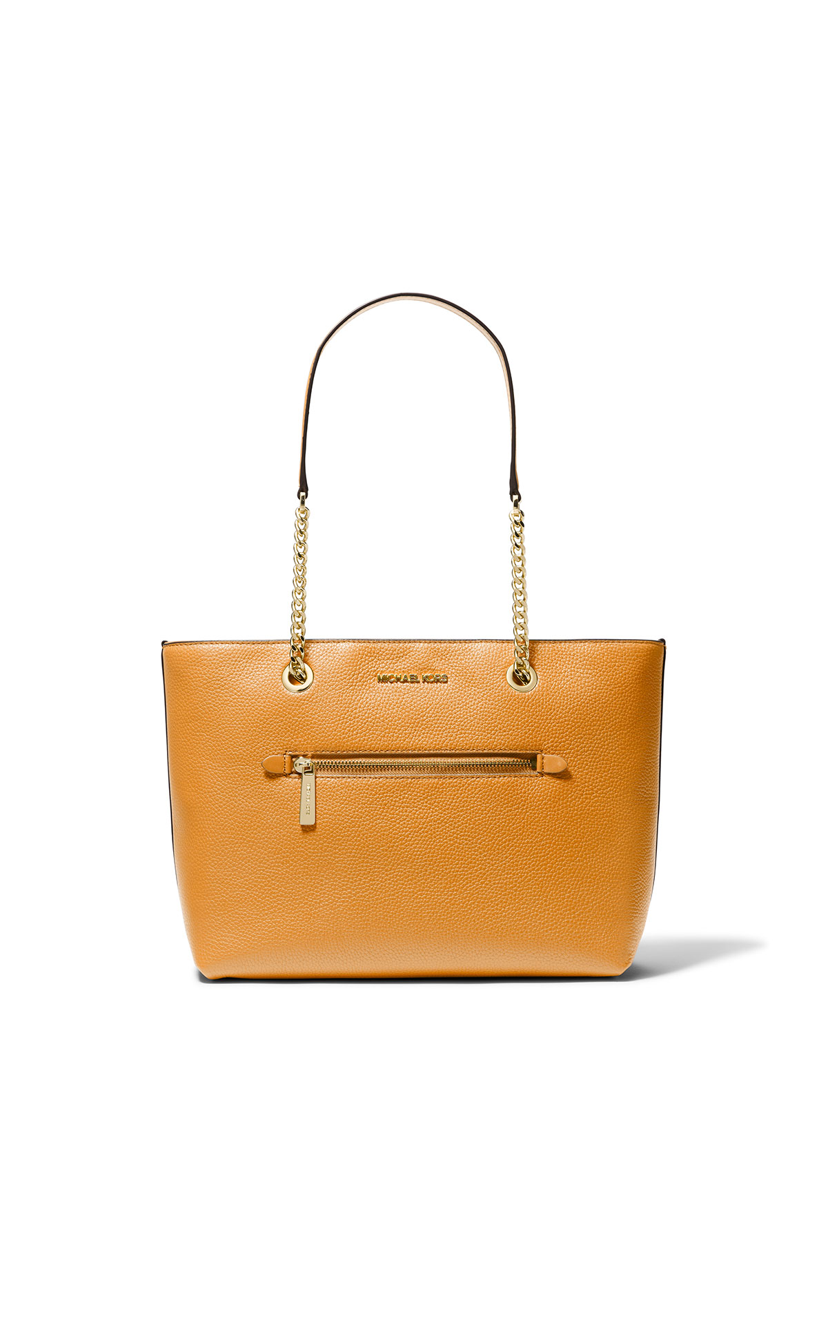 Orange leather tote bag Michael Kors