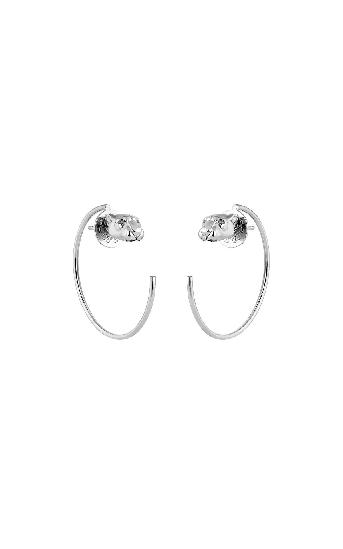 Silver hoop earrings with puma detail aristocrazy