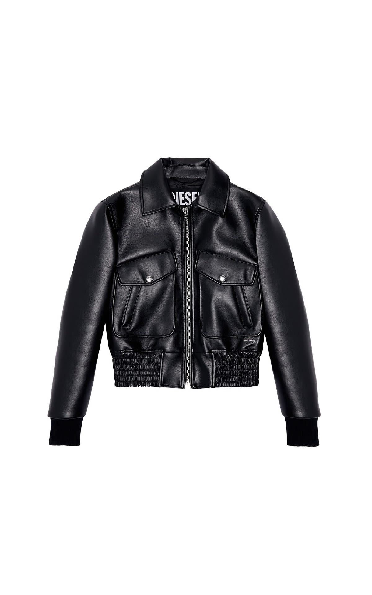 Chaqueta de cuero negra Diesel