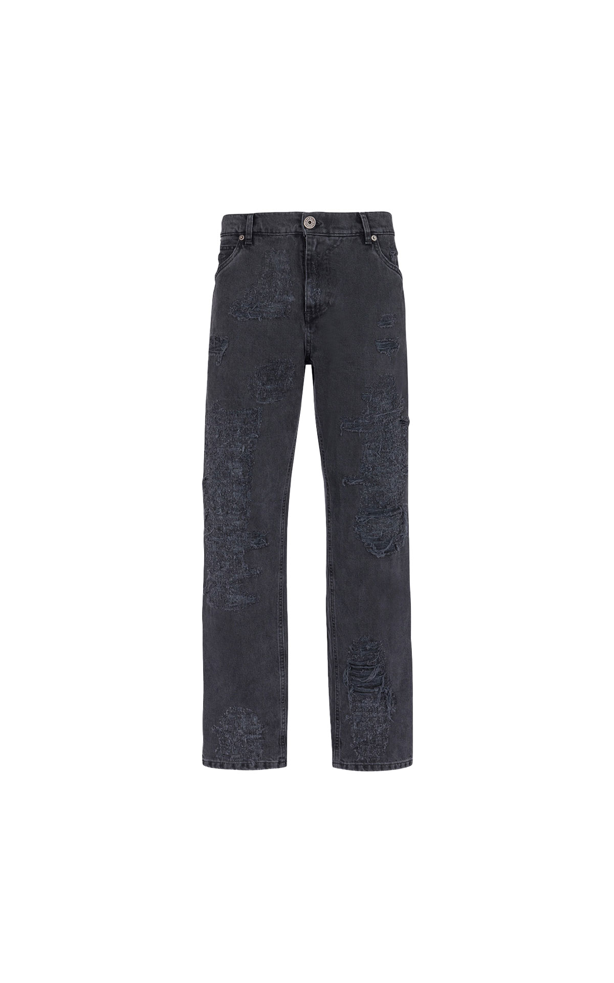 Balmain Rip & repair straight denim pants from Bicester Village