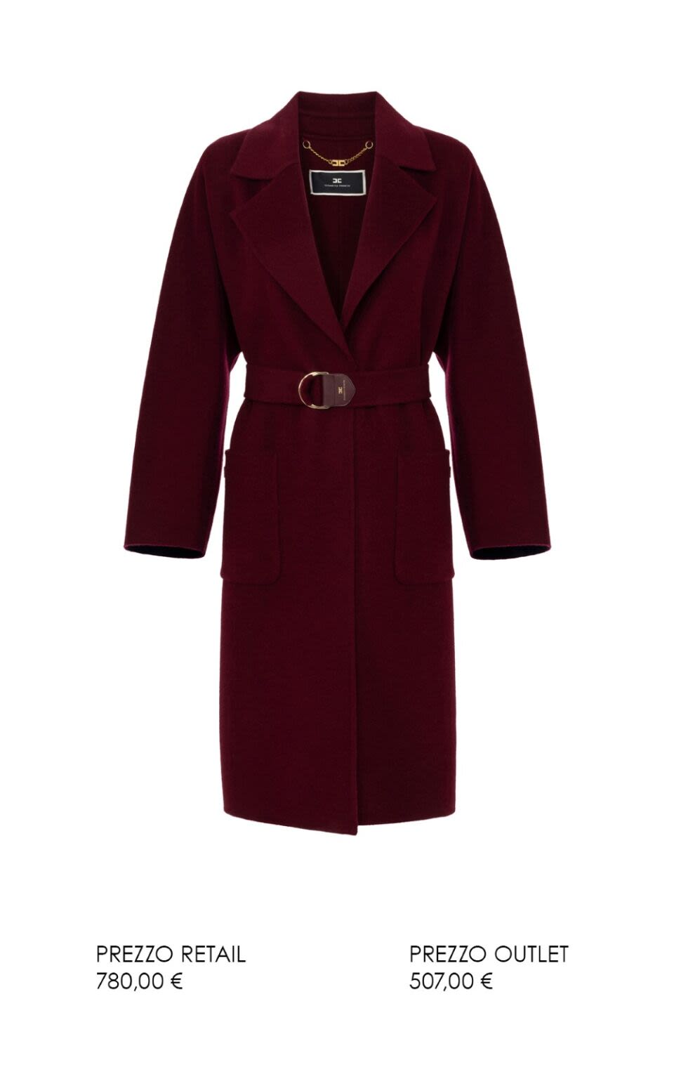 Fabiana Filippi burgundy belted coat
