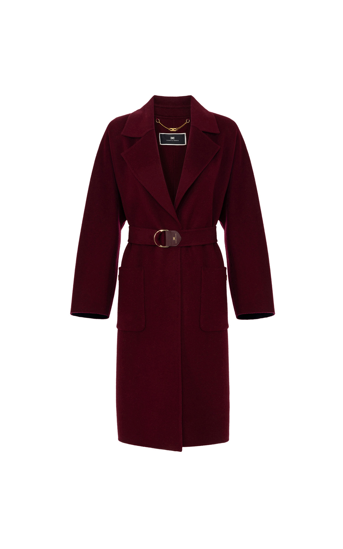 Fabiana Filippi burgundy belted coat