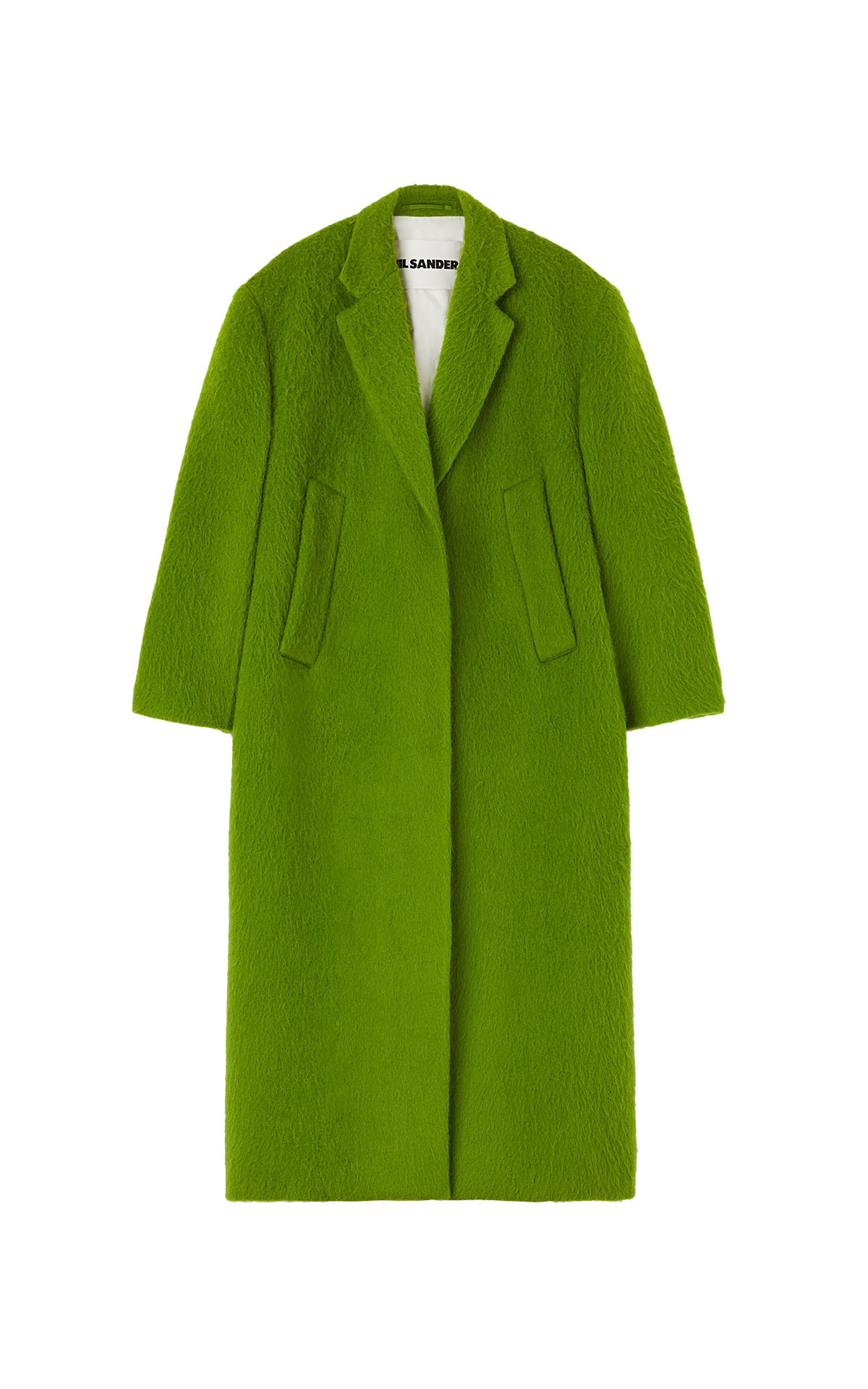Jil Sander  Long wool and mohair coat from Bicester Village