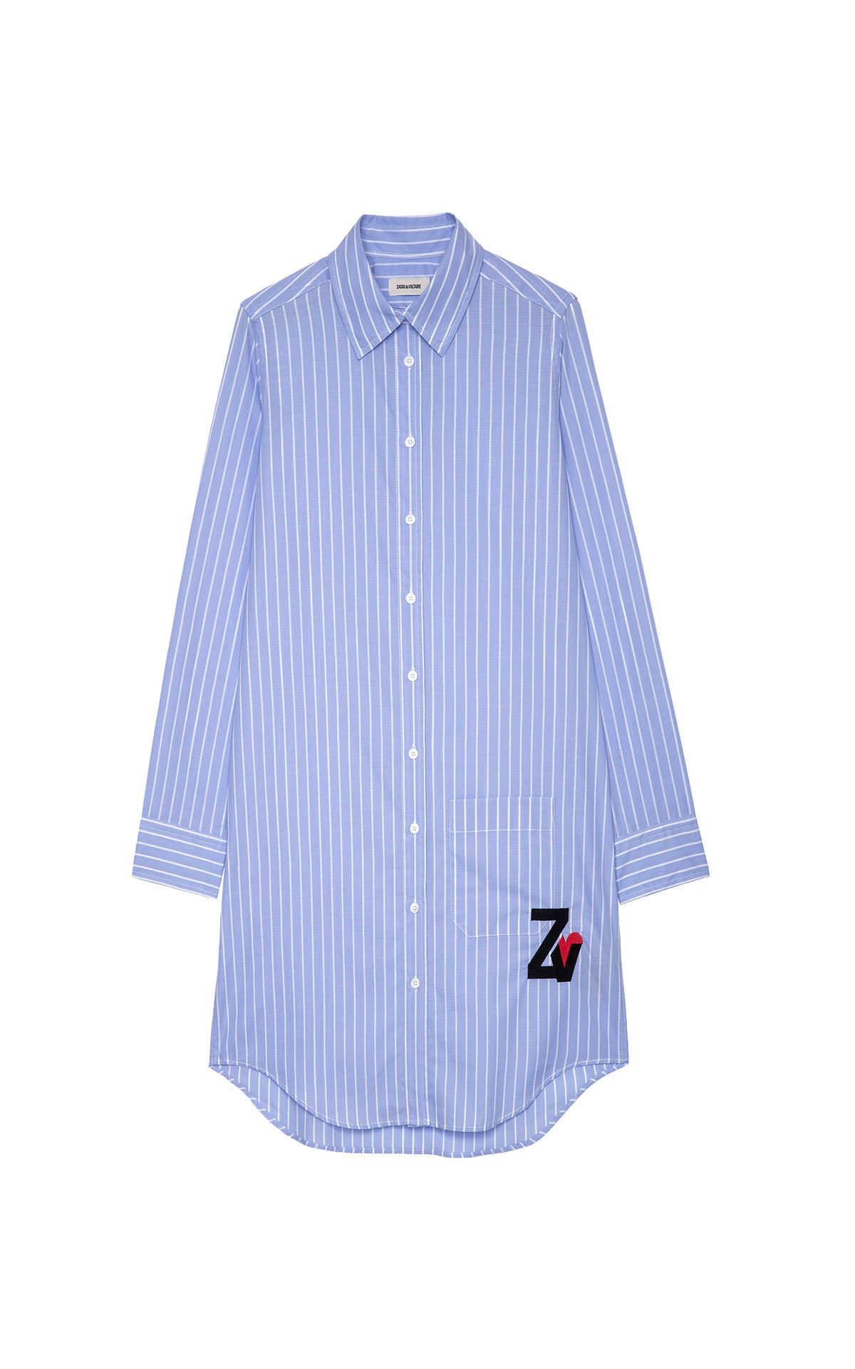 Oversize striped blue shirt Zadig & Voltaire