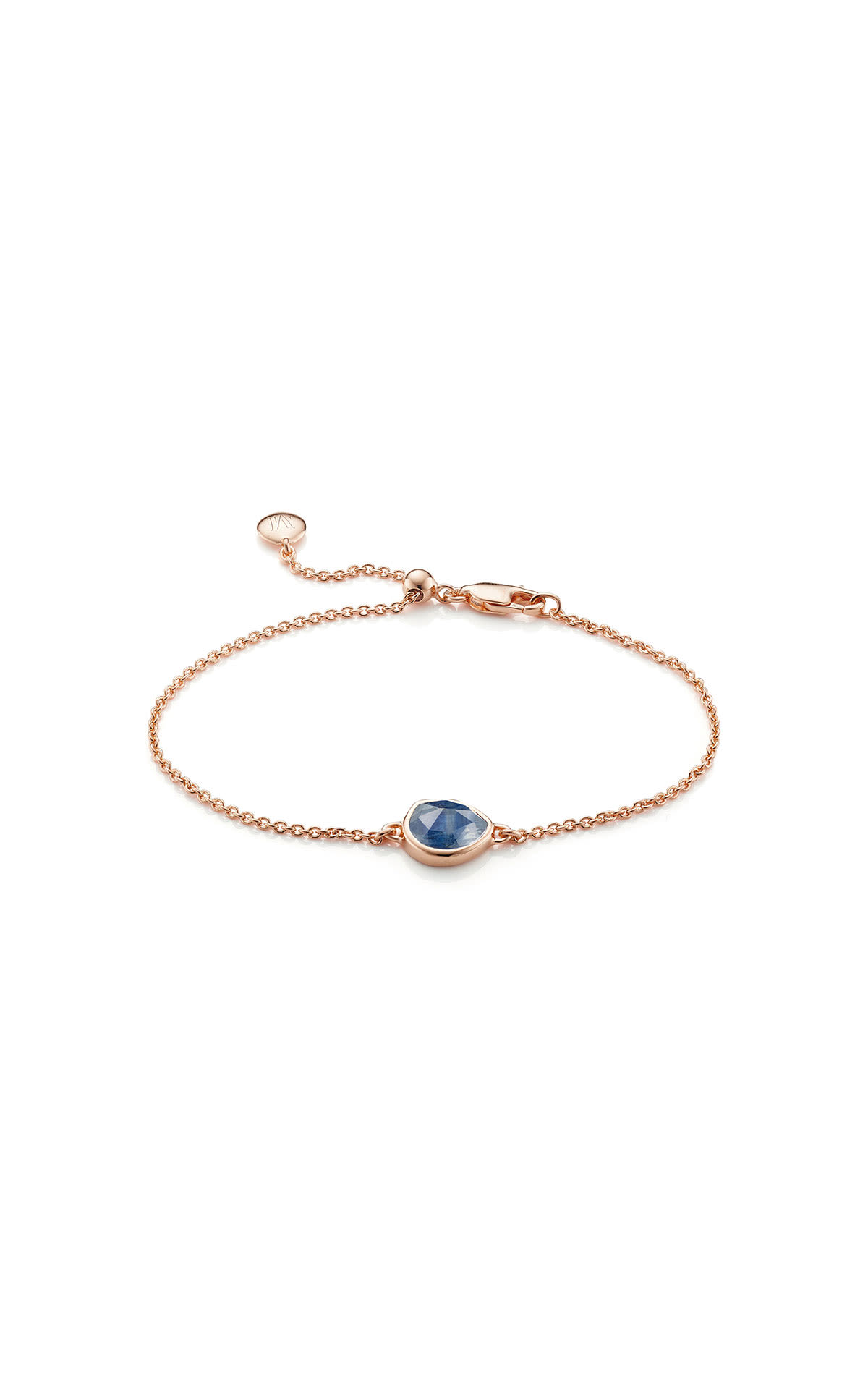 Monica Vinader  Rose gold vermeil siren fine chain bracelet - kyanite from Bicester Village