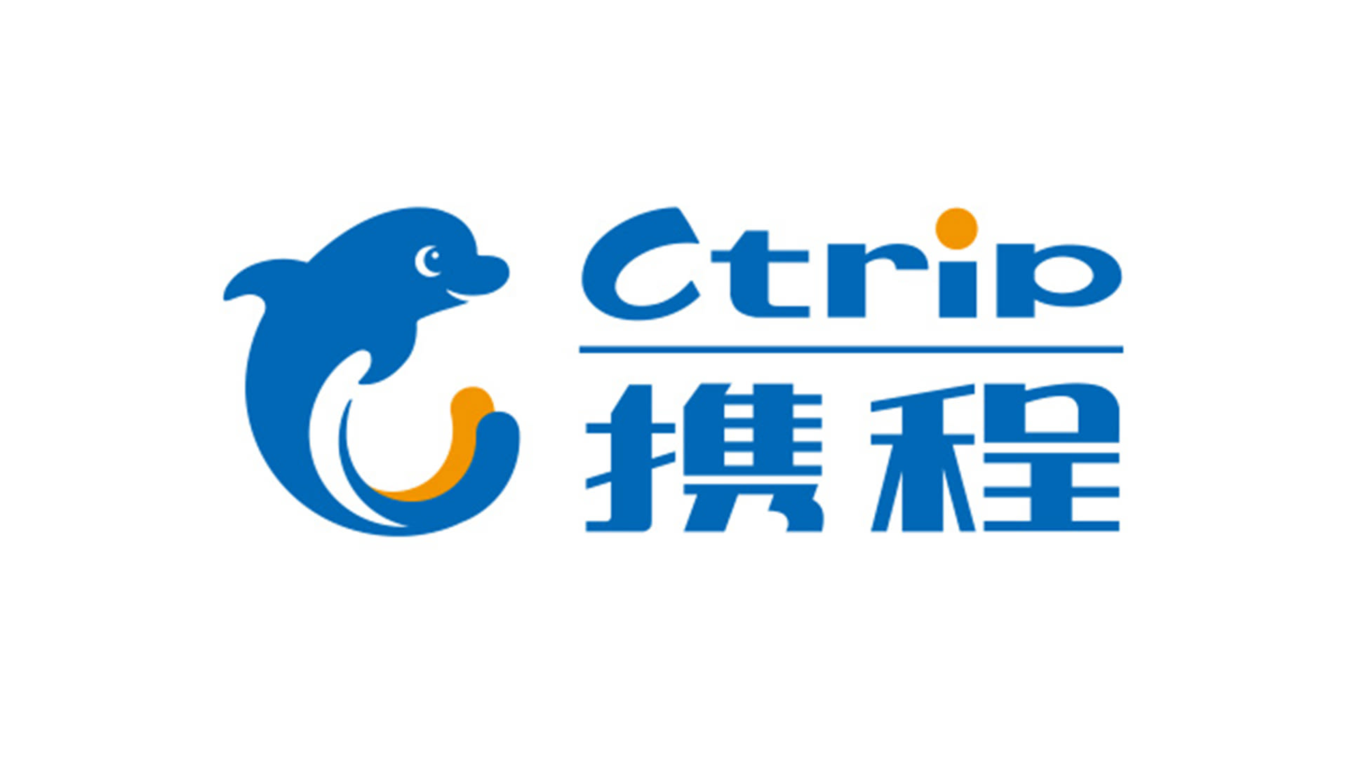 Ctrip blue logo with a dolphin