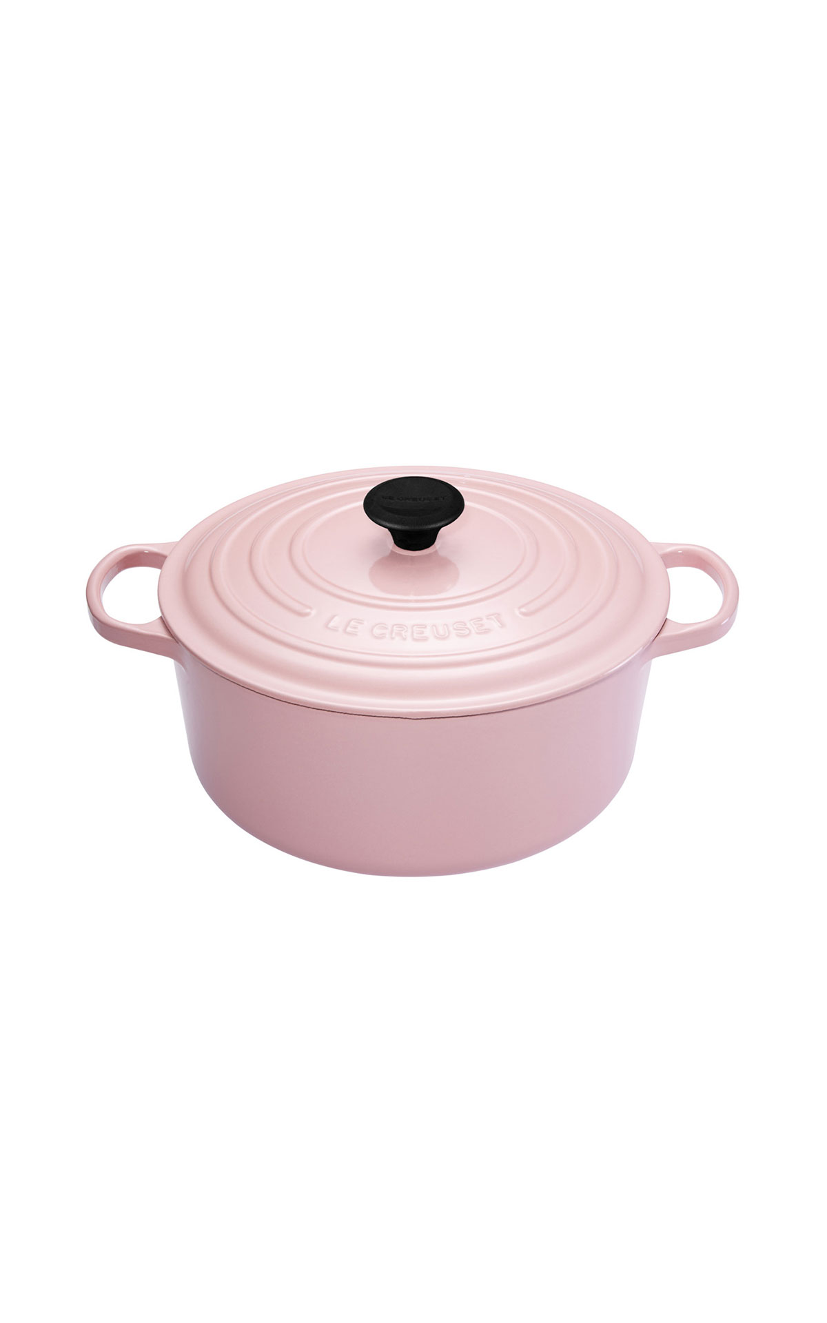 Le Creuset 24cm Round casserole cast iron chiffon pink  from Bicester Village