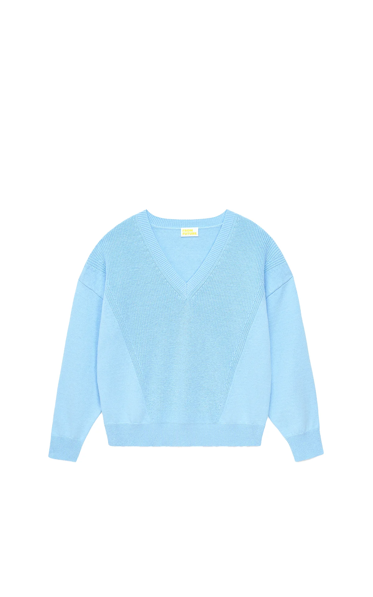 From_Future_V-neck sweater in pearl knit_JUN25