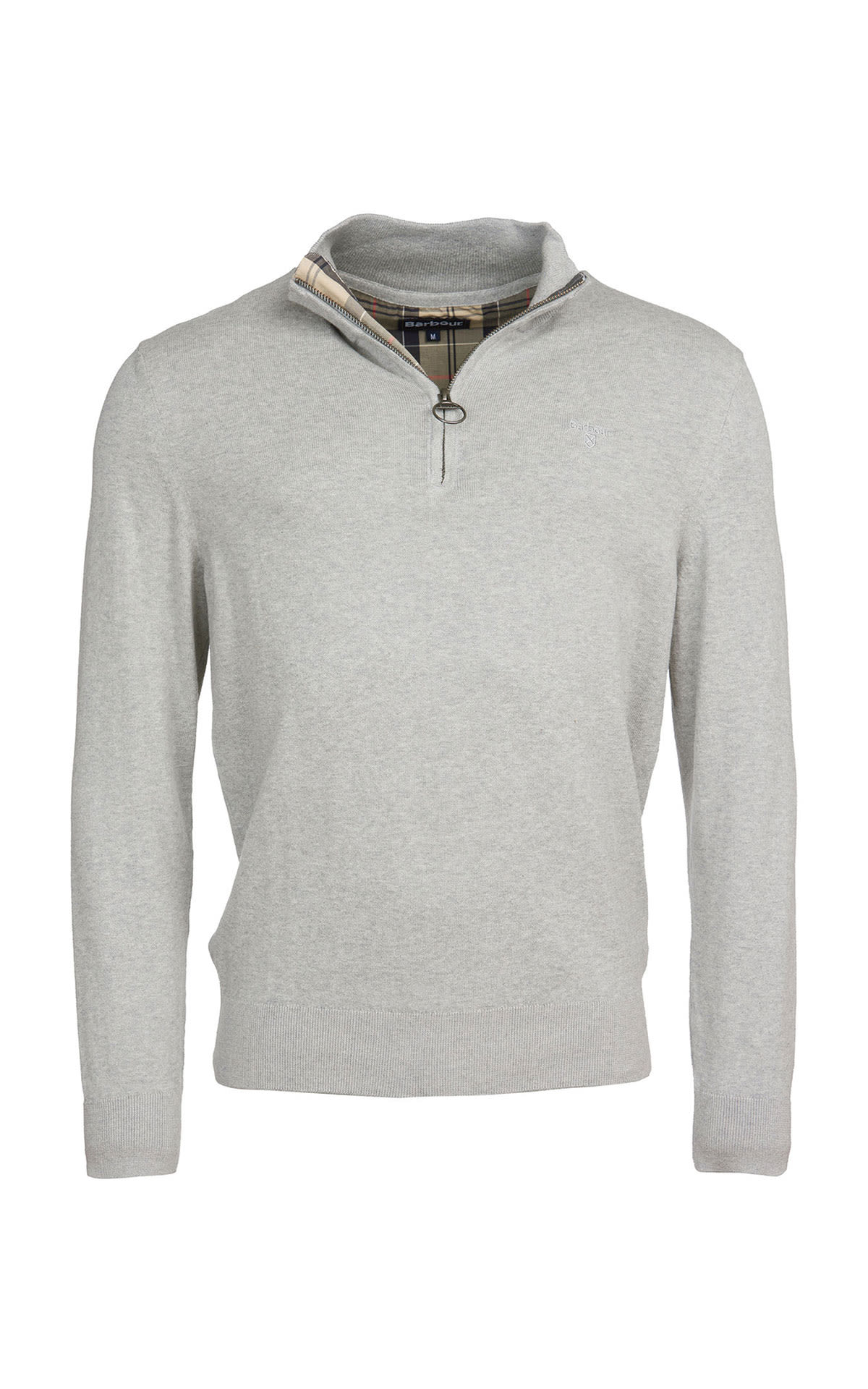 Gray half-zip sweater for men Barbour