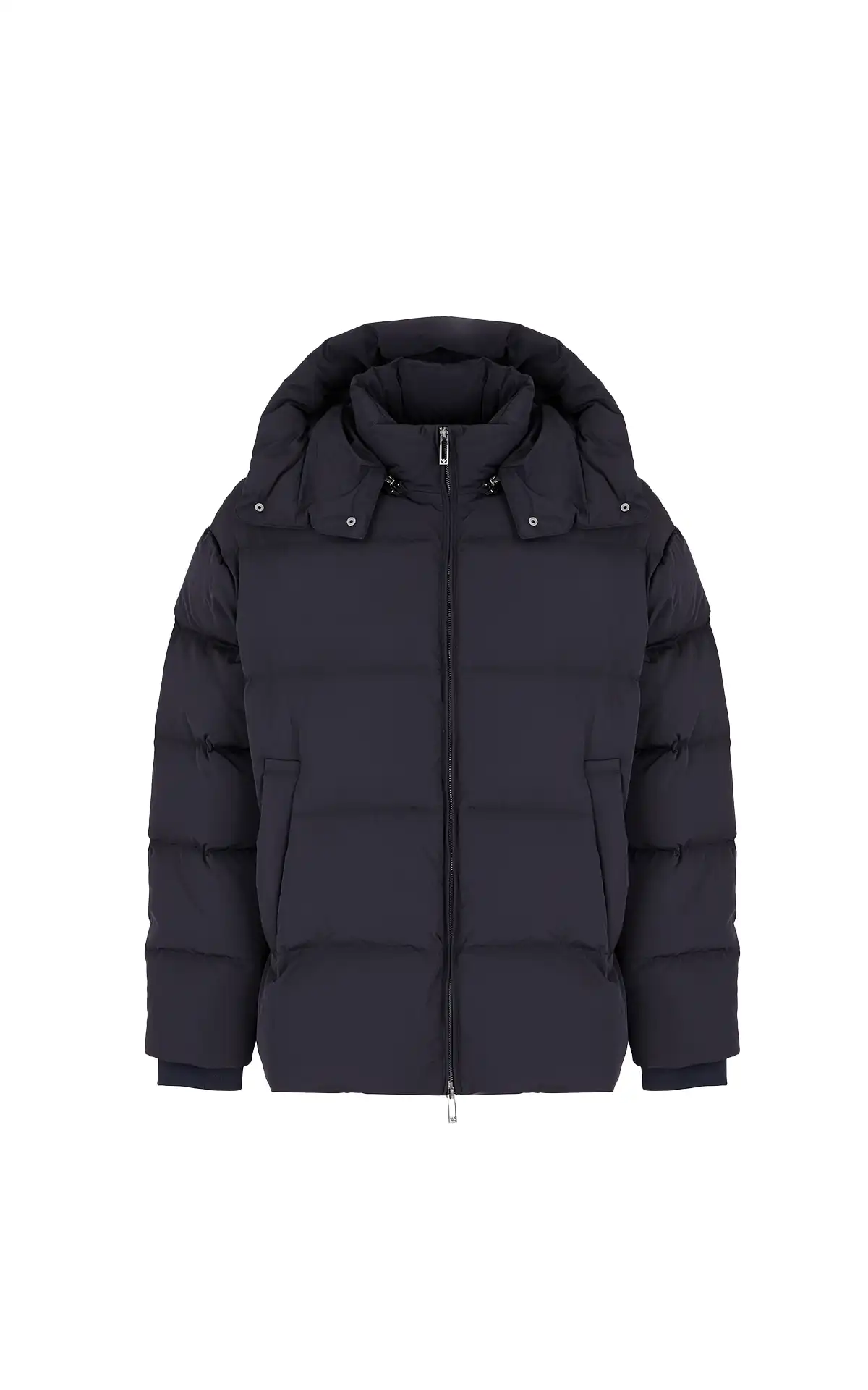 Armani Doudoune zippée à capuche noire La Vallée Village