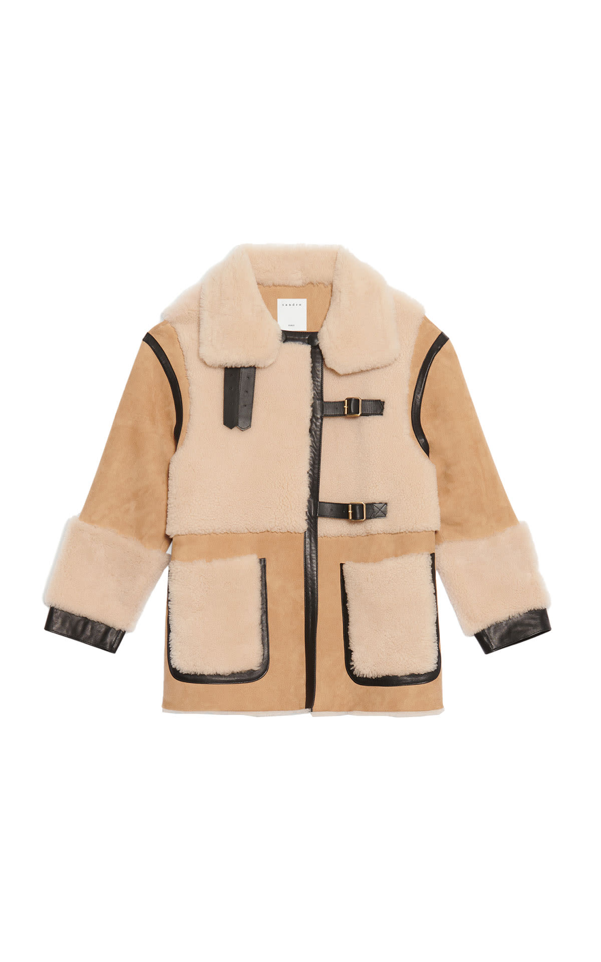 Sherling jacket with fur Sandro