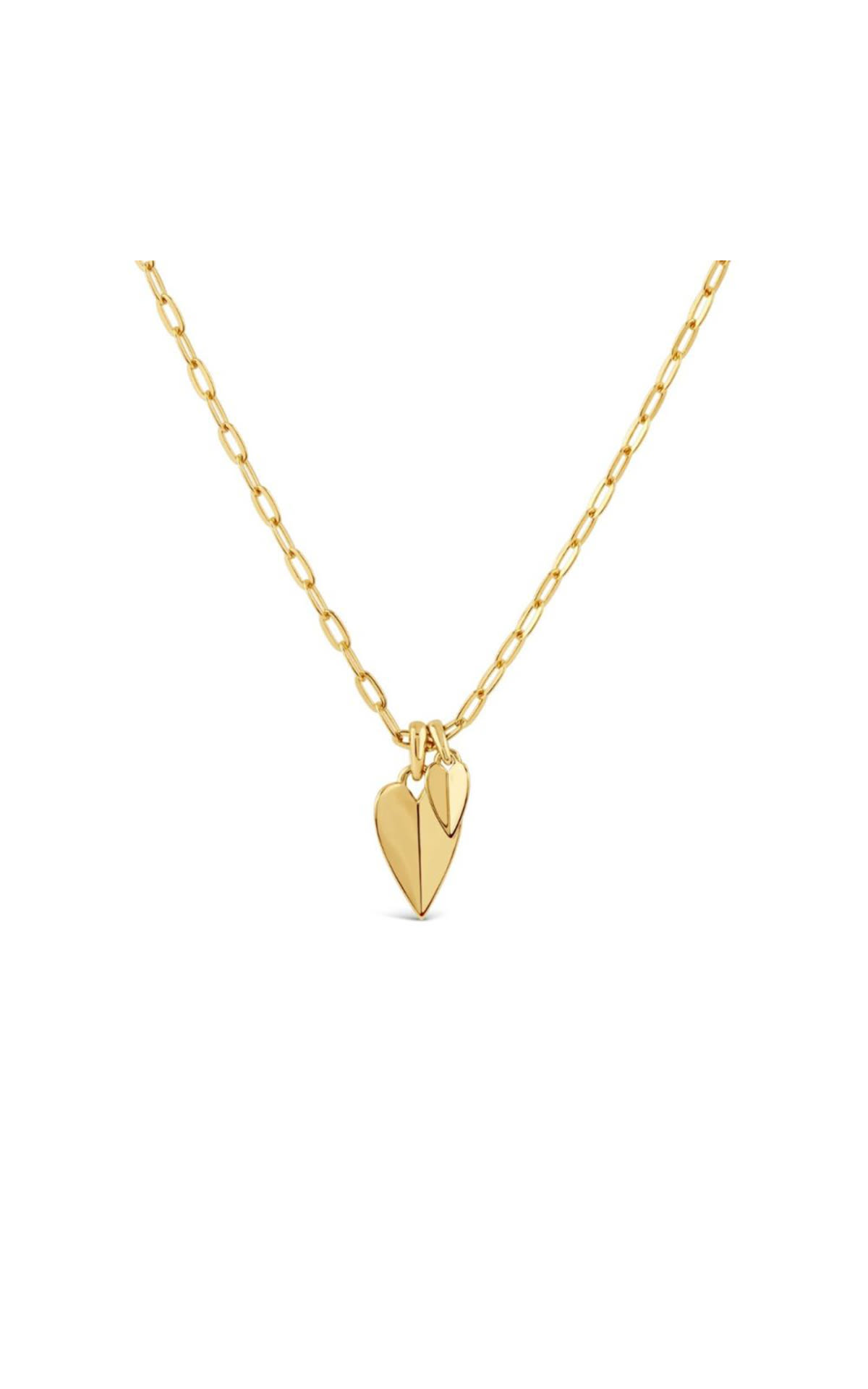 Dinny Hall Folded heart duo charm pendant - gold from Bicester Village