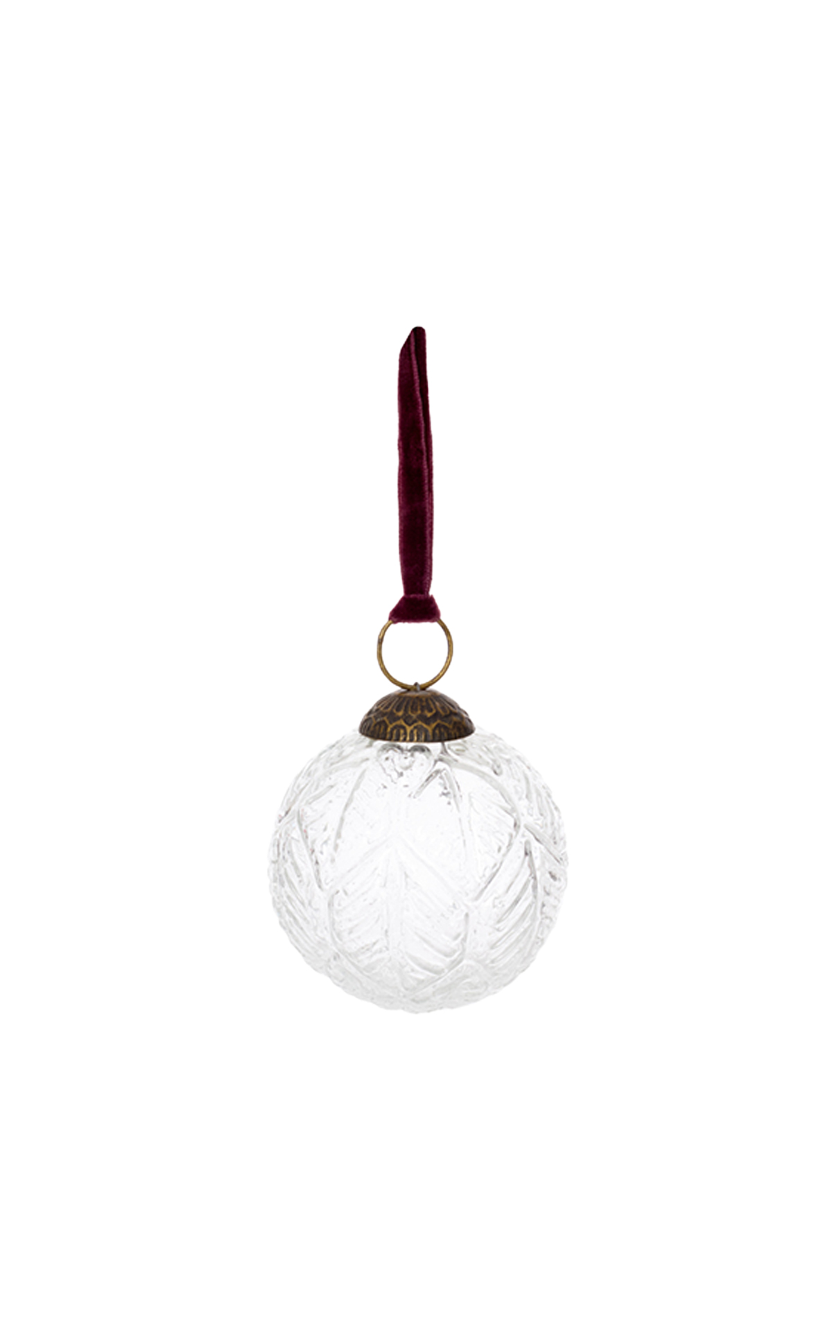 Nkuku Patta clear regular bauble from Bicester Village