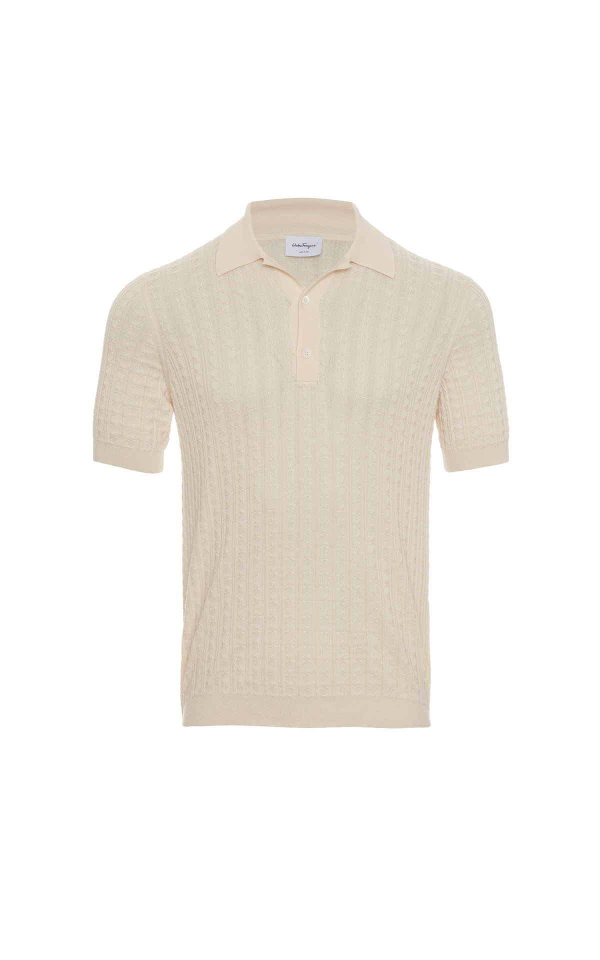 Salvatore Ferragamo Knitted polo off white from Bicester Village