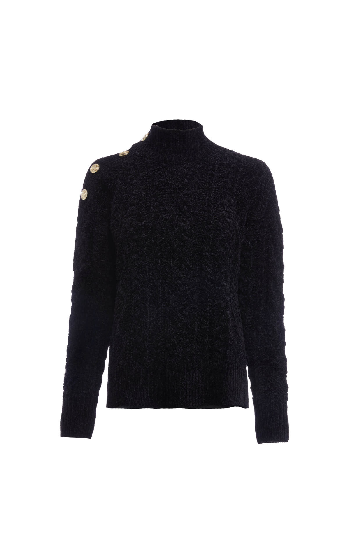 Holland Cooper Brompton cable knit black from Bicester Village