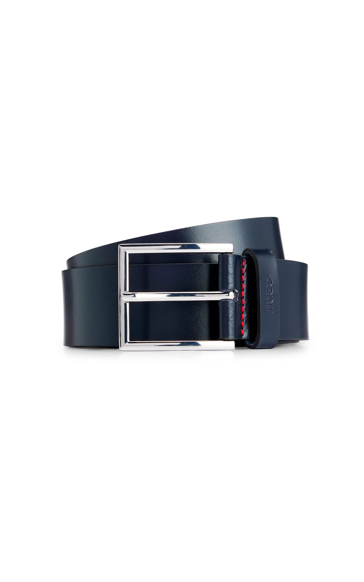  Hugo Boss Leather belt with logo embossed keeper from Bicester Village