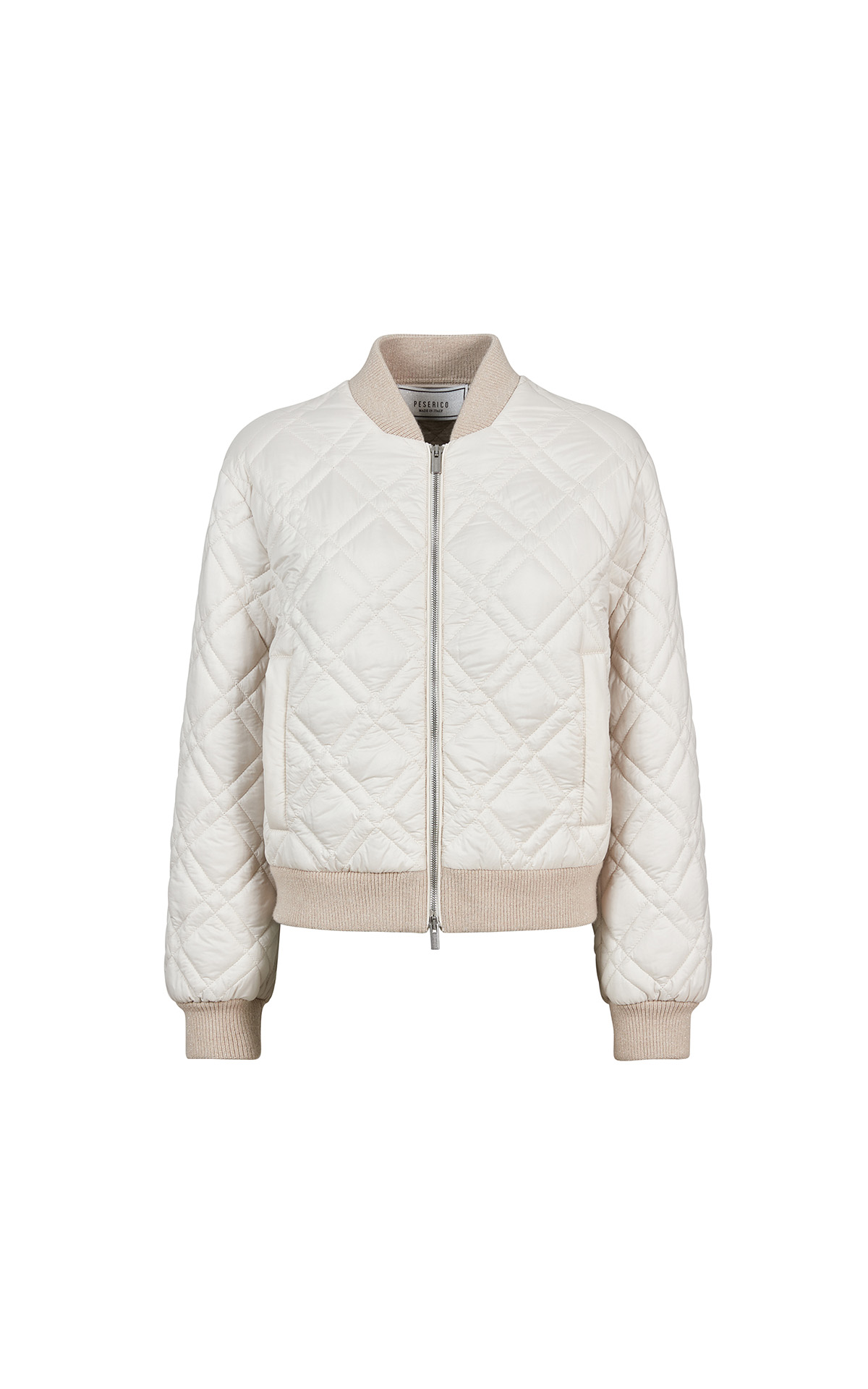 Pesarico white bomber jacket