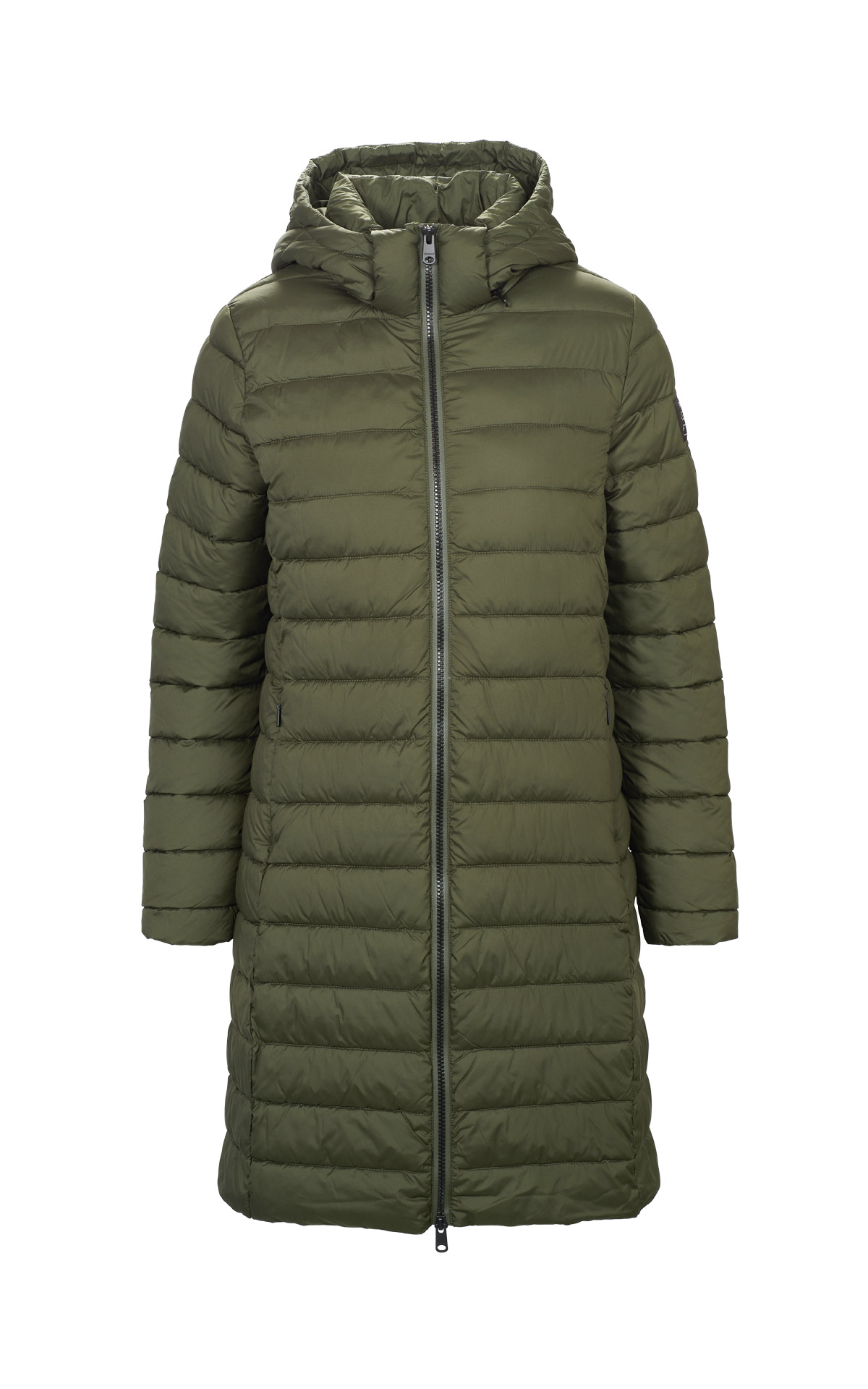 Veste de plumes grande taille militaire verte Ecoalf