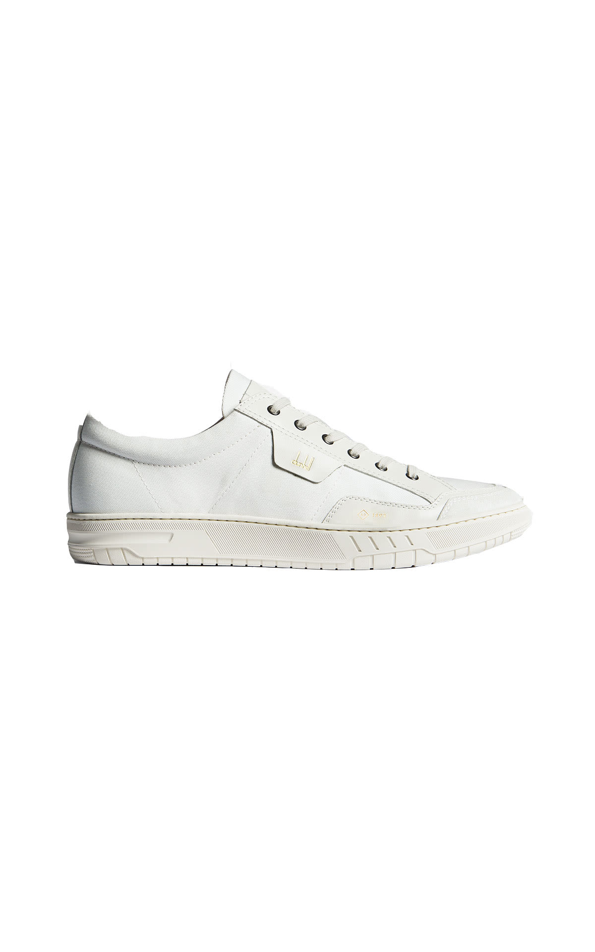 dunhill Court canvas low trainer off white from Bicester Village