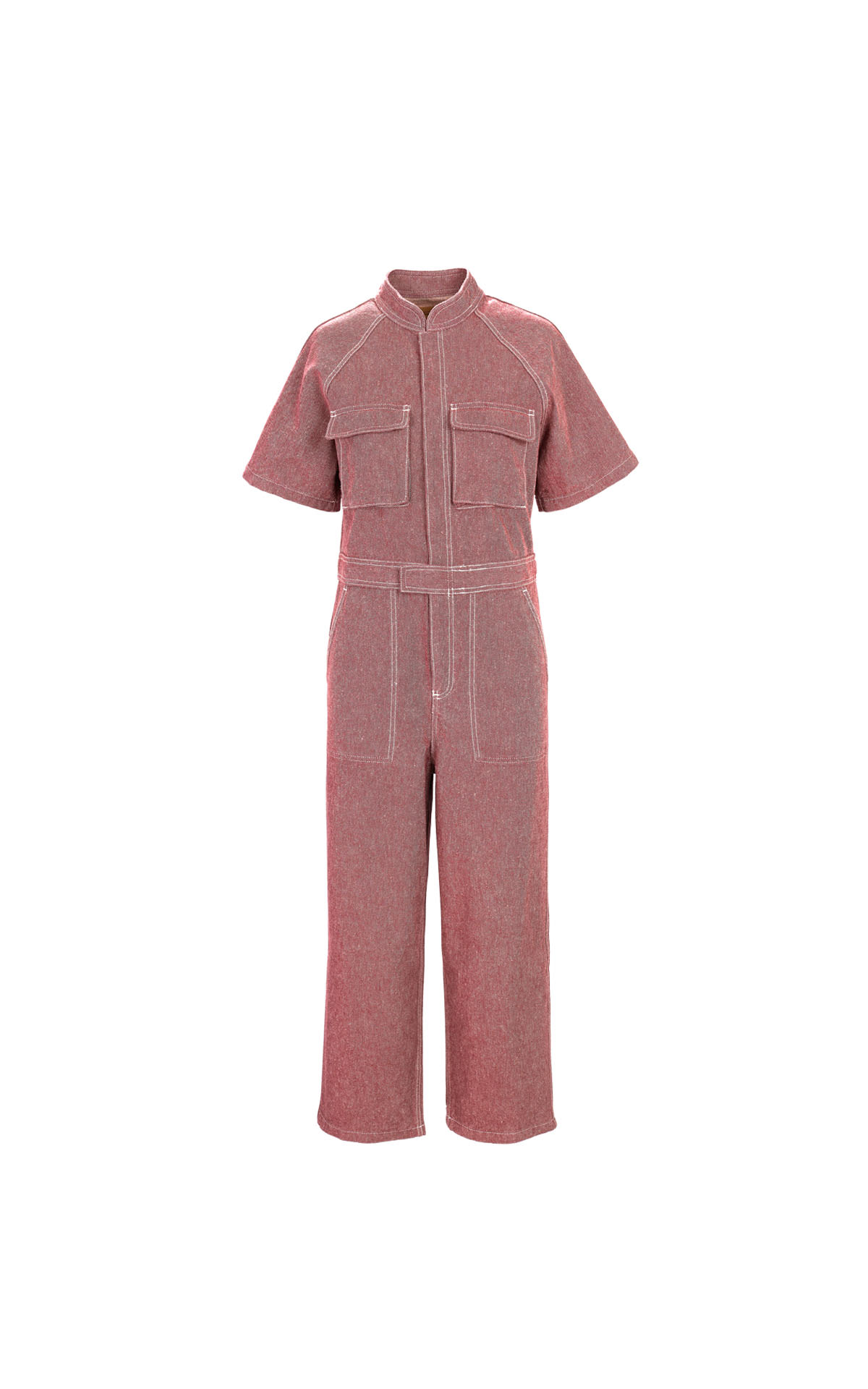Pink denim jumpsuit American VIntage outlet barcelona la roca village