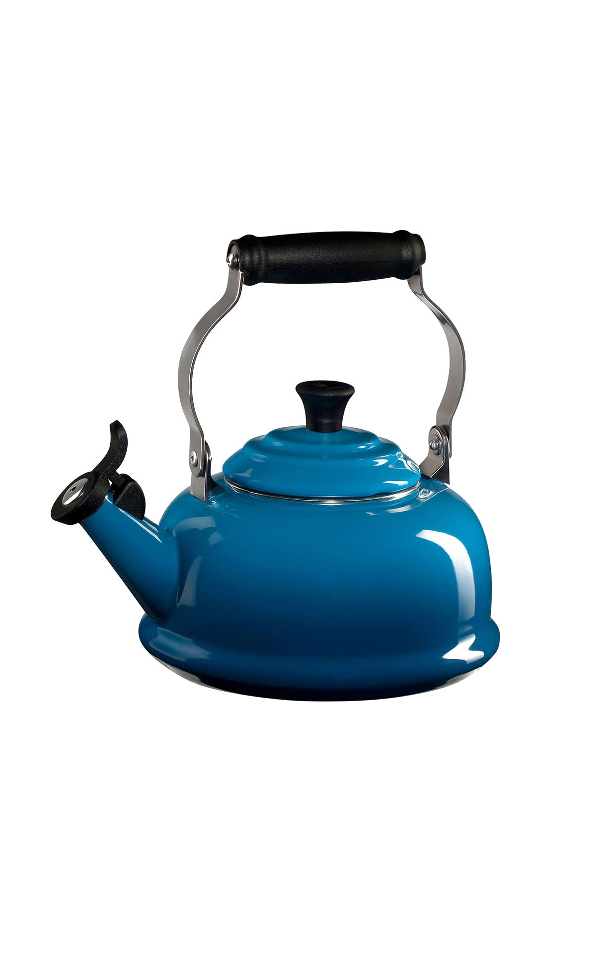 blue traditional teapot Le Creuset