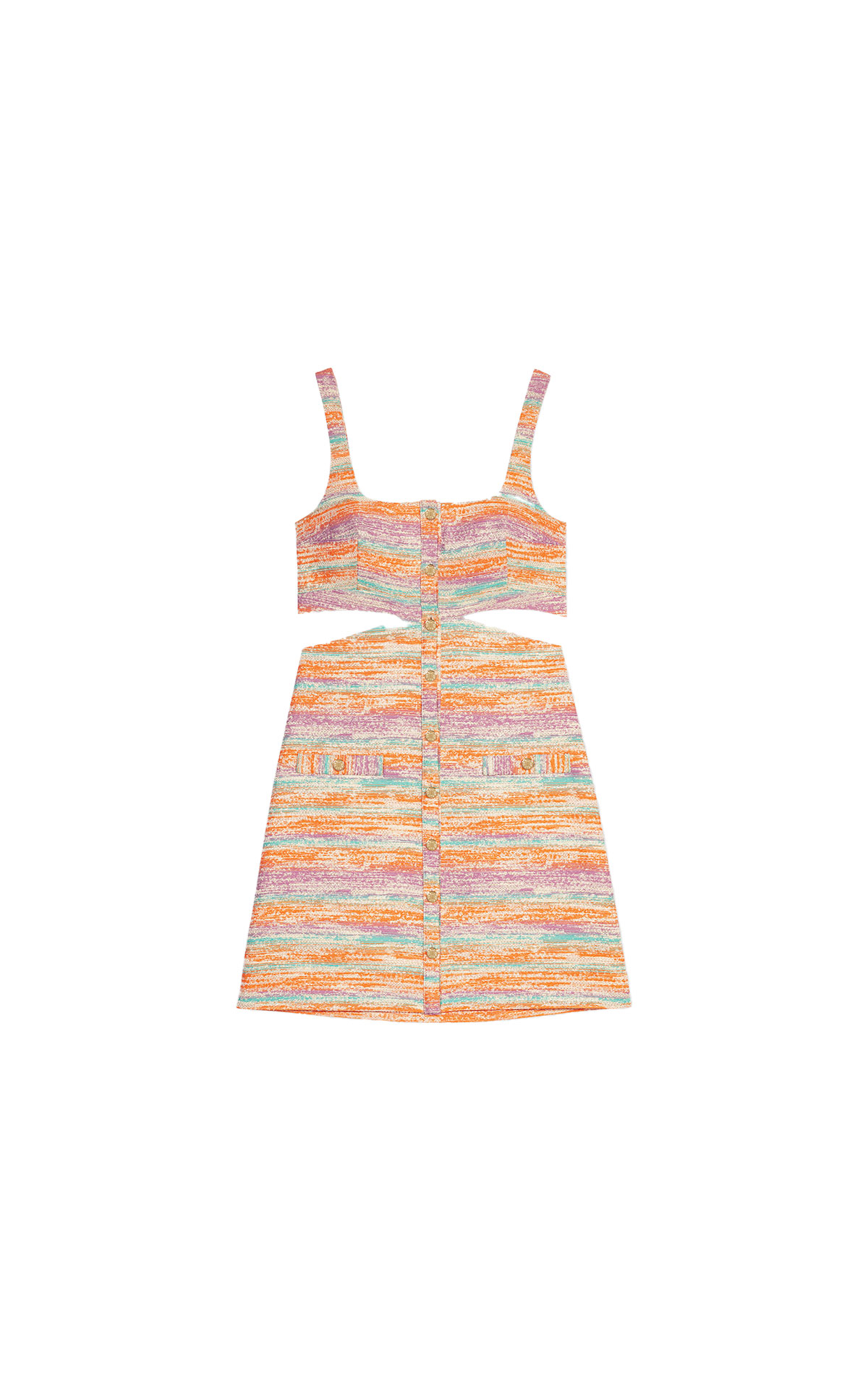 Printed strap dress with side slits maje outlet madrid las rozas village