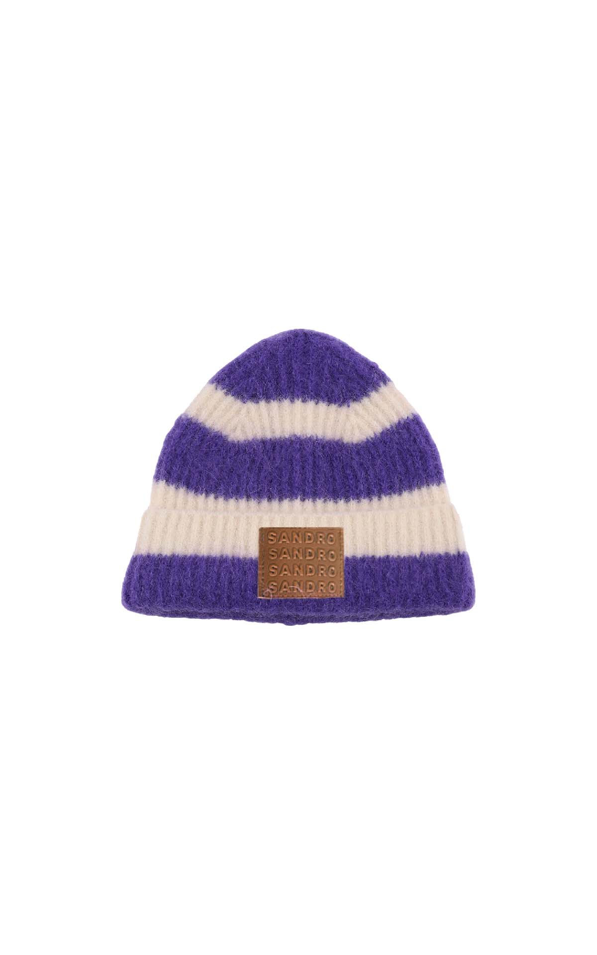 Lilac striped hat  sandro outlet madrid las rozas village