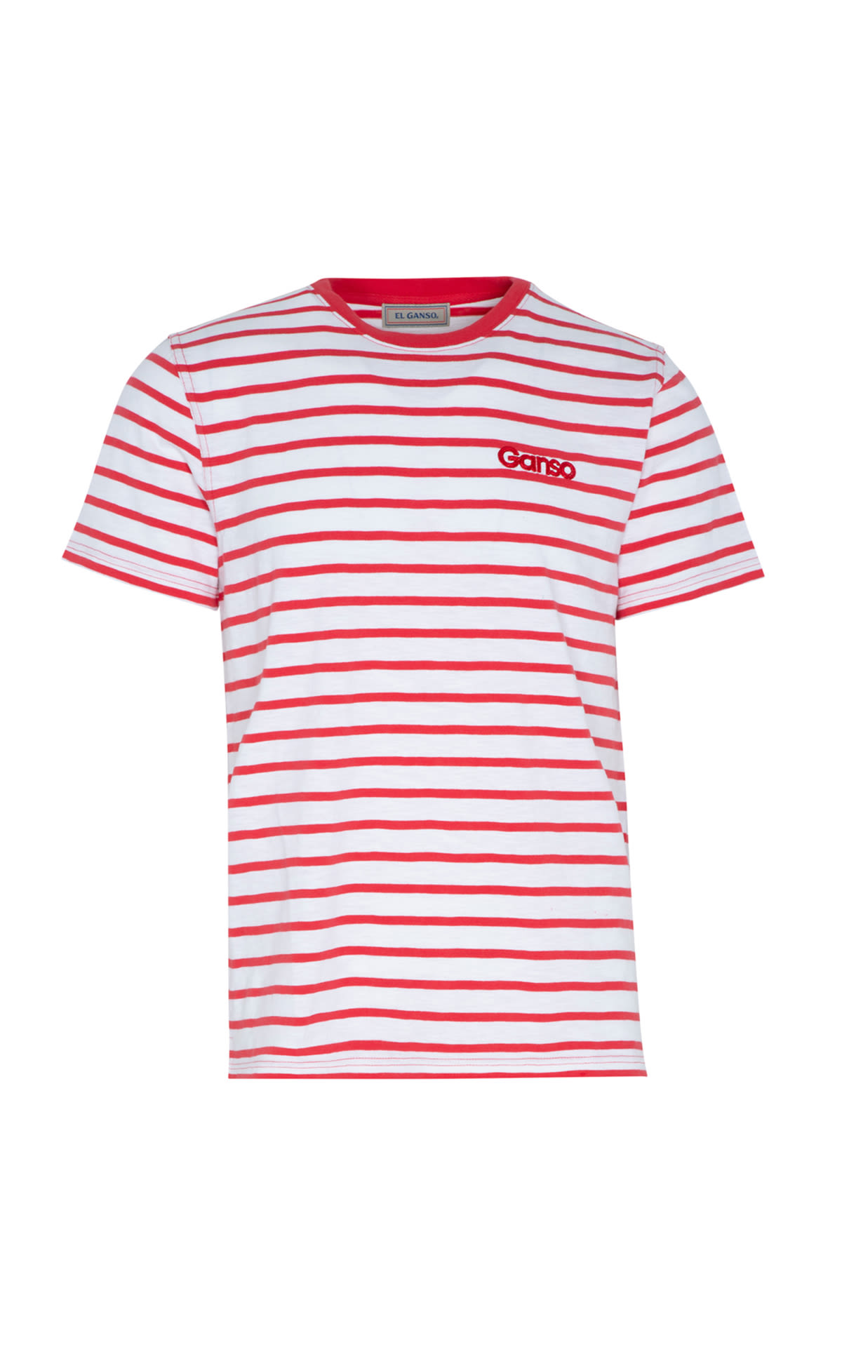 Camiseta manga corta con rayas rojas El Ganso