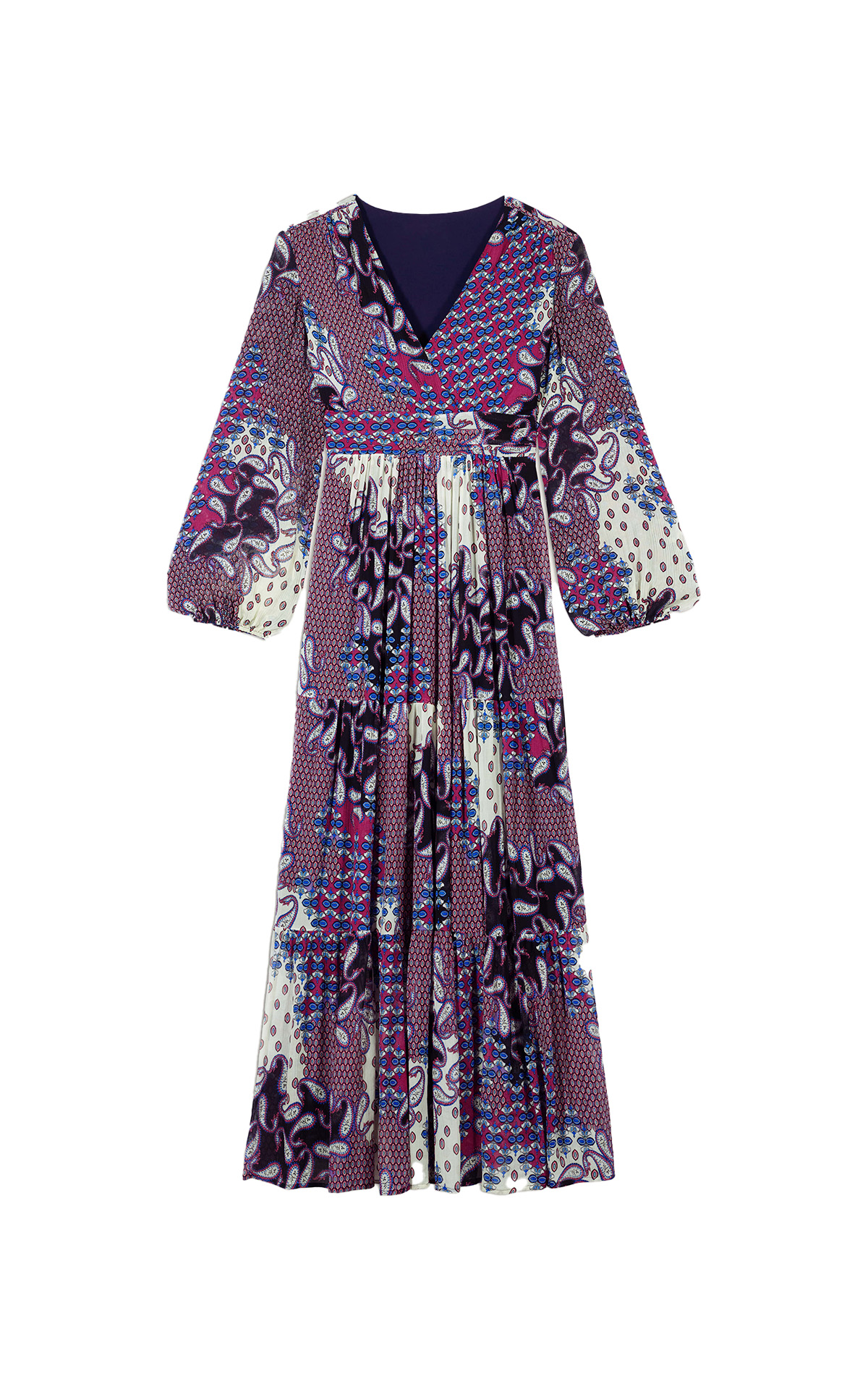 Long lilac printed dress ba&sh outlet madrid lsa rozas village