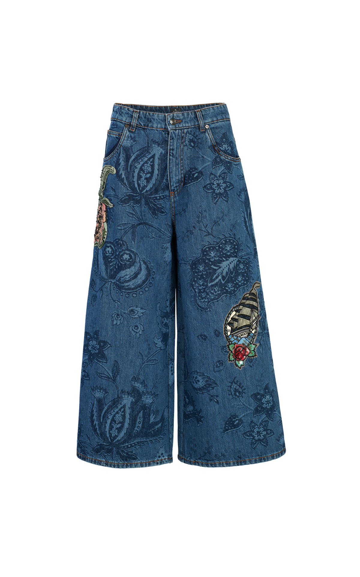 Flared pants with patches Etro