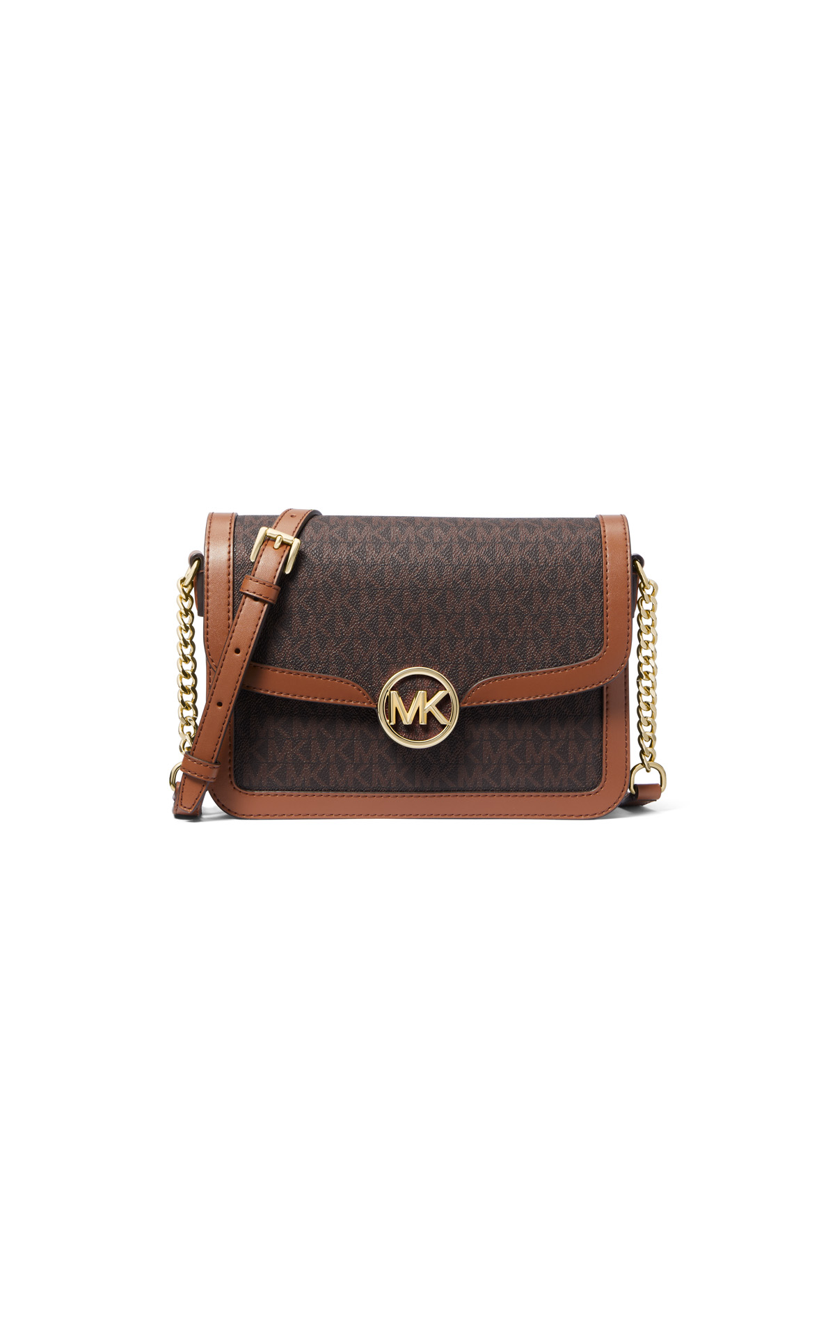 Brown crossbody bag with signature print michael kors outlet barcelona la roca village